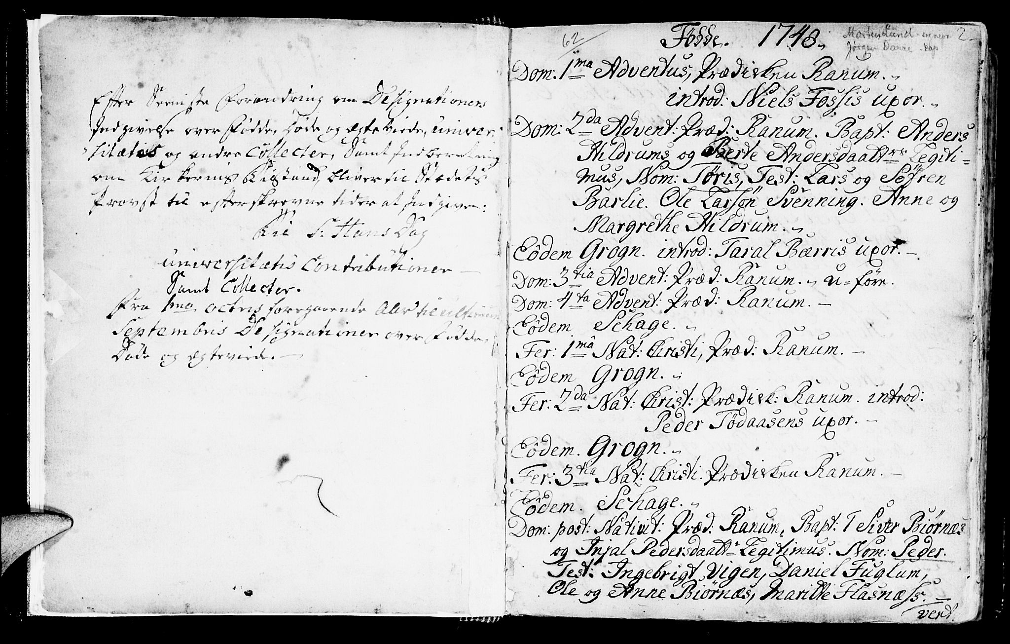 Ministerialprotokoller, klokkerbøker og fødselsregistre - Nord-Trøndelag, SAT/A-1458/764/L0542: Parish register (official) no. 764A02, 1748-1779, p. 2
