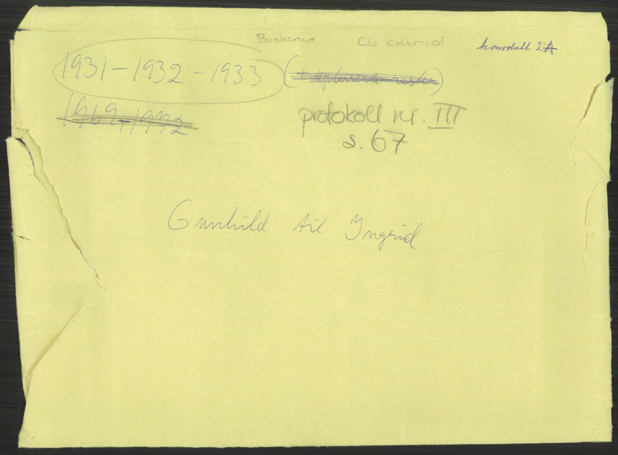 Samlinger til kildeutgivelse, Amerikabrevene, AV/RA-EA-4057/F/L0039: Innlån fra Ole Kolsrud, Buskerud og Ferdinand Næshagen, Østfold, 1860-1972, p. 489