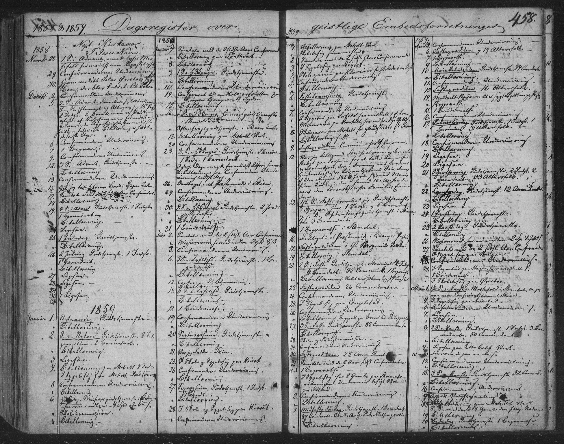 Siljan kirkebøker, SAKO/A-300/F/Fa/L0001: Parish register (official) no. 1, 1831-1870, p. 458