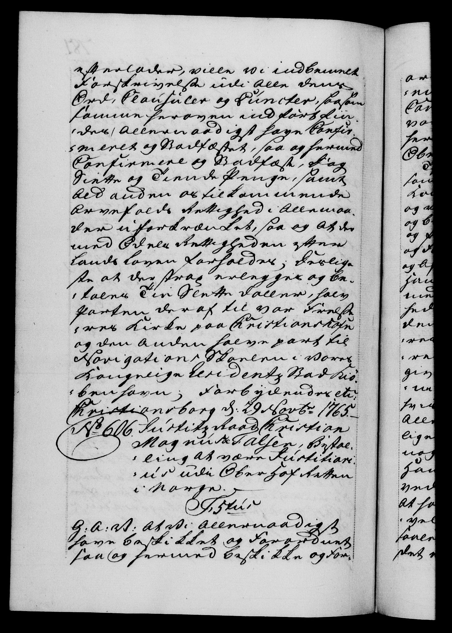 Danske Kanselli 1572-1799, AV/RA-EA-3023/F/Fc/Fca/Fcaa/L0042: Norske registre, 1763-1766, p. 781b