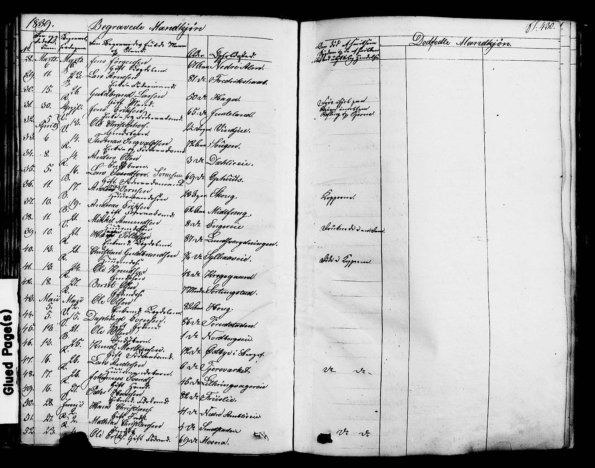 Ringsaker prestekontor, AV/SAH-PREST-014/K/Ka/L0008: Parish register (official) no. 8, 1837-1850, p. 430