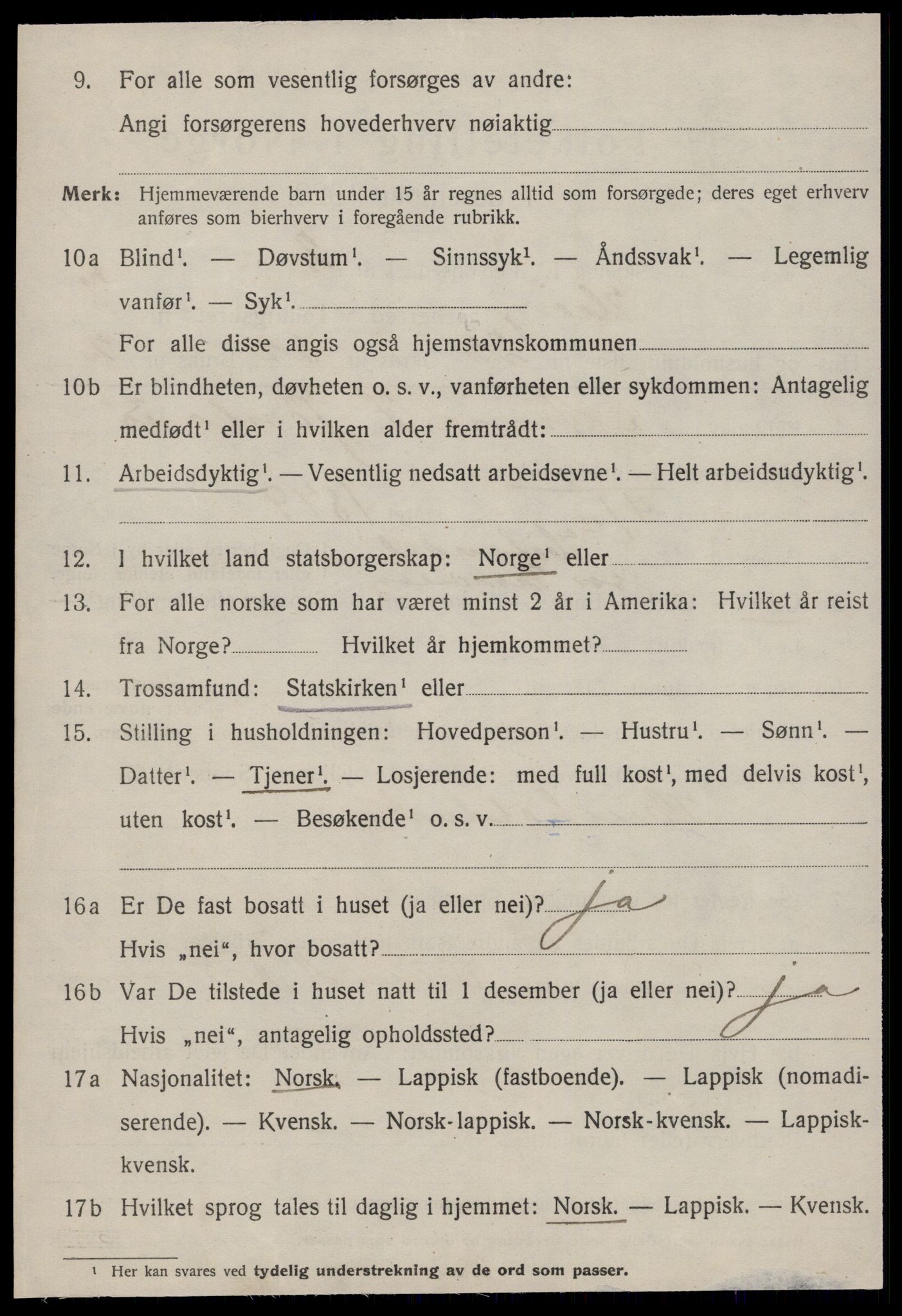 SAT, 1920 census for Horg, 1920, p. 4815