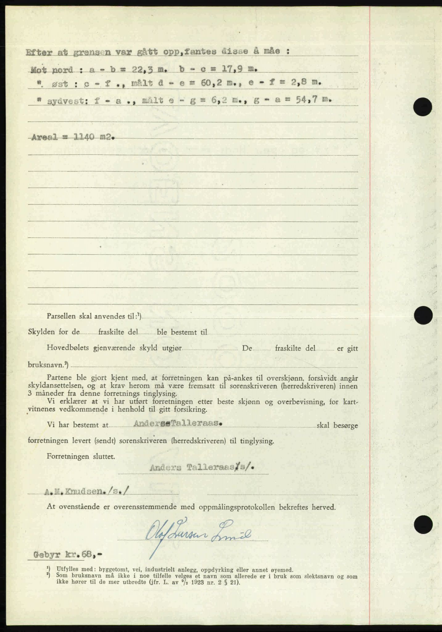 Follo sorenskriveri, SAO/A-10274/G/Ga/Gaa/L0085: Mortgage book no. I 85, 1948-1948, Diary no: : 3558/1948