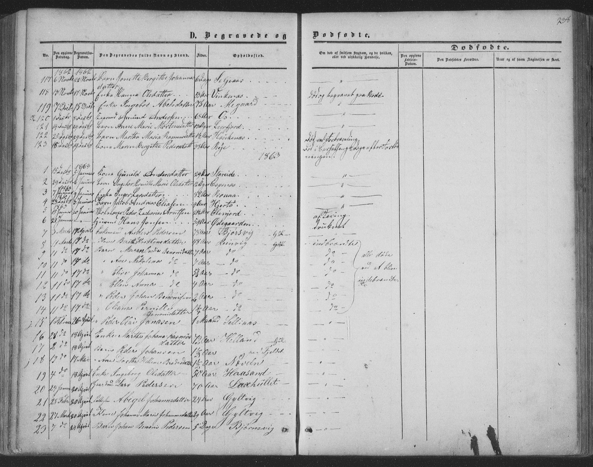 Ministerialprotokoller, klokkerbøker og fødselsregistre - Nordland, AV/SAT-A-1459/853/L0770: Parish register (official) no. 853A09, 1857-1870, p. 238