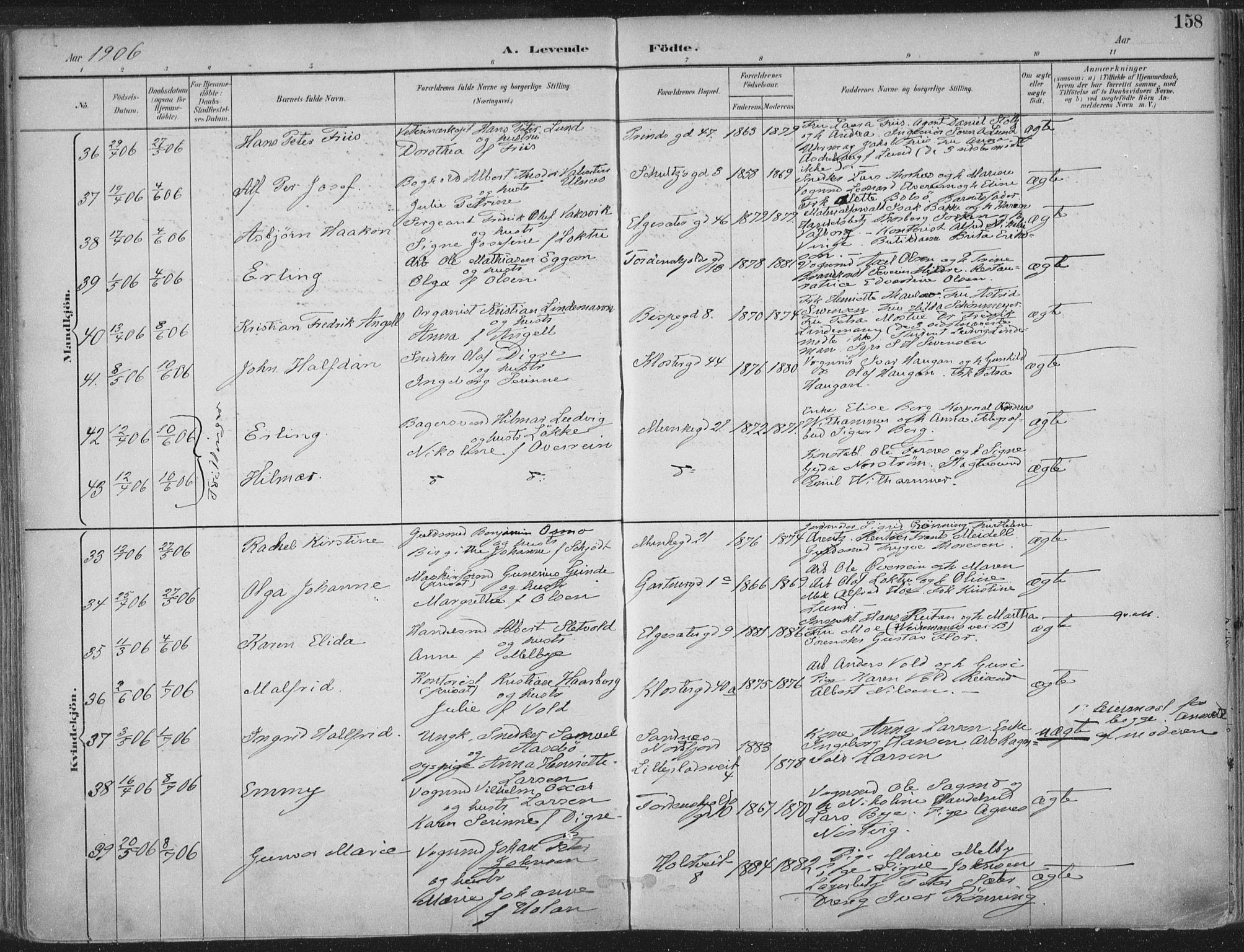 Ministerialprotokoller, klokkerbøker og fødselsregistre - Sør-Trøndelag, AV/SAT-A-1456/601/L0062: Parish register (official) no. 601A30, 1891-1911, p. 158