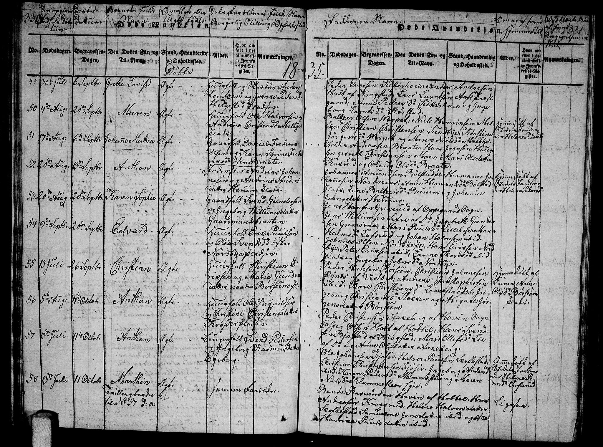 Ås prestekontor Kirkebøker, SAO/A-10894/G/Ga/L0002: Parish register (copy) no. I 2, 1820-1836, p. 330-331