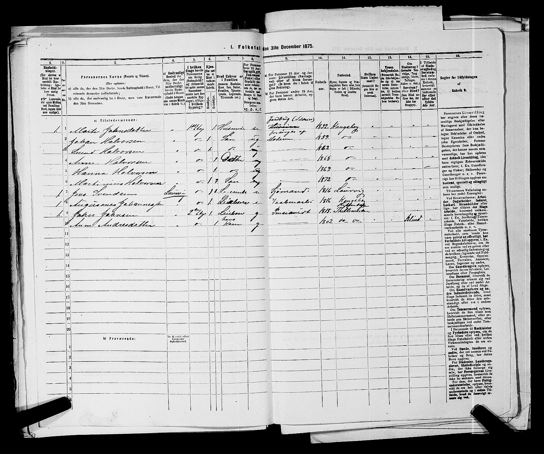 SAKO, 1875 census for 0604B Kongsberg/Kongsberg, 1875, p. 556