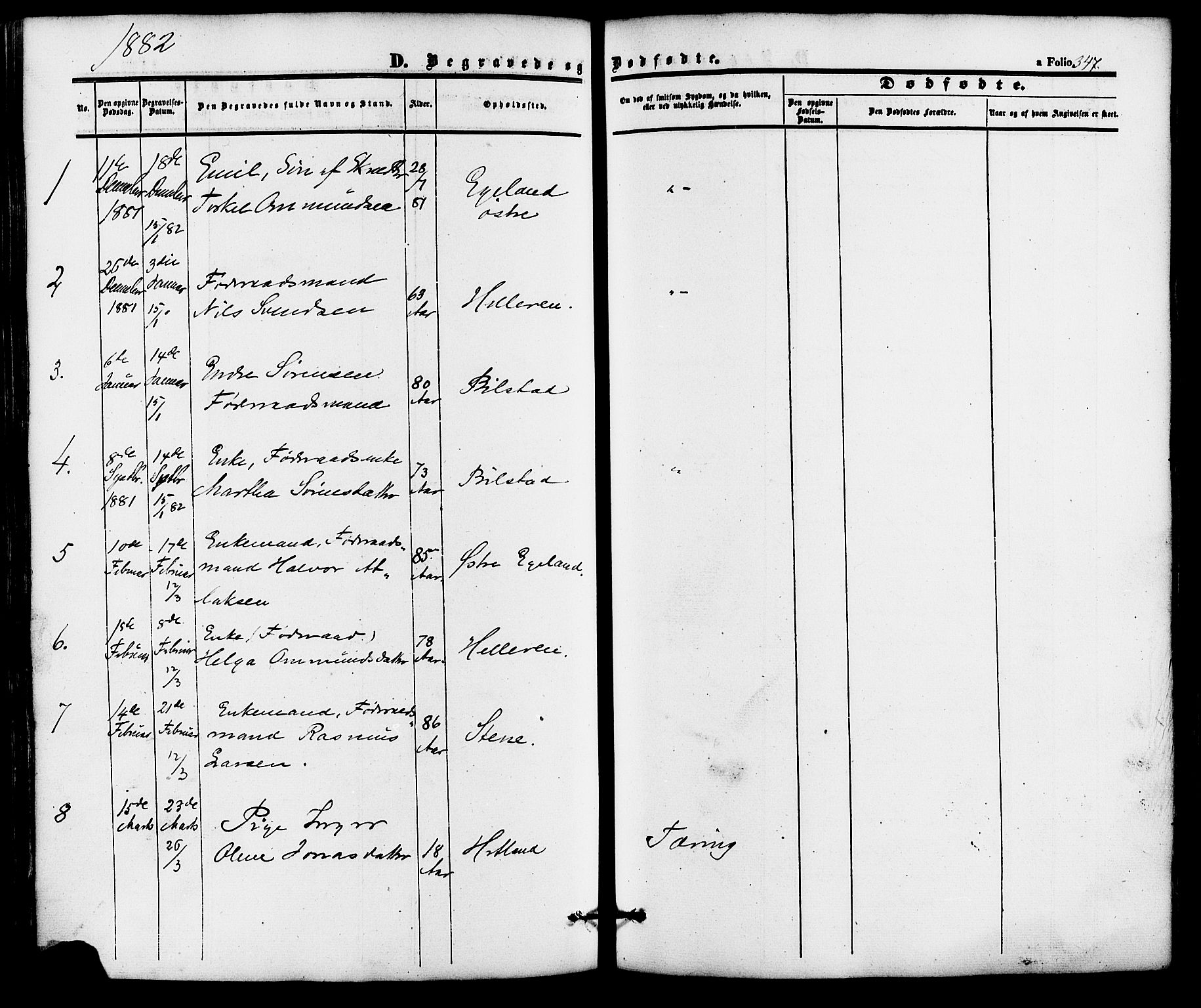 Lund sokneprestkontor, AV/SAST-A-101809/S06/L0010: Parish register (official) no. A 9, 1854-1886, p. 347