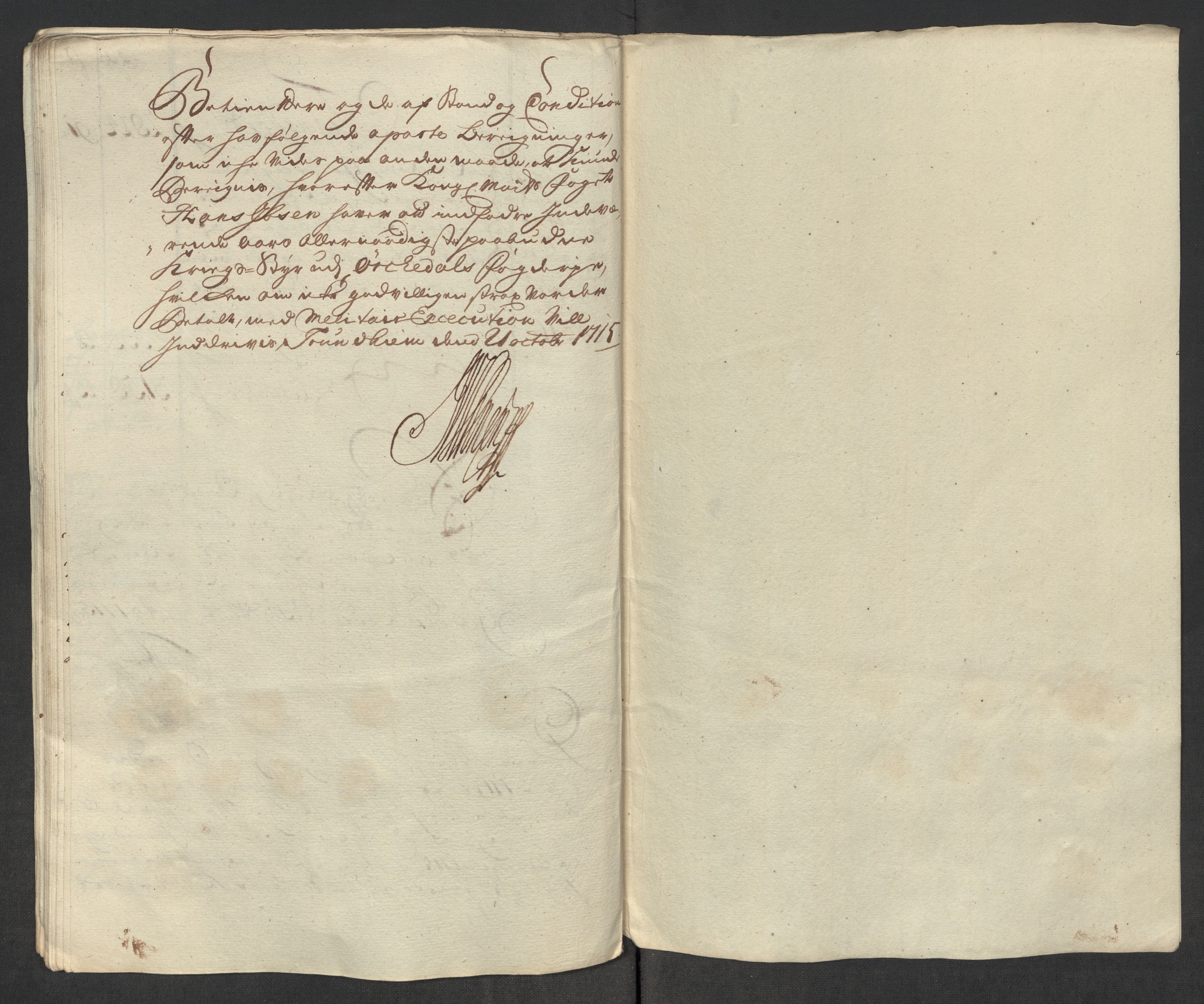 Rentekammeret inntil 1814, Reviderte regnskaper, Fogderegnskap, AV/RA-EA-4092/R60/L3966: Fogderegnskap Orkdal og Gauldal, 1715, p. 166