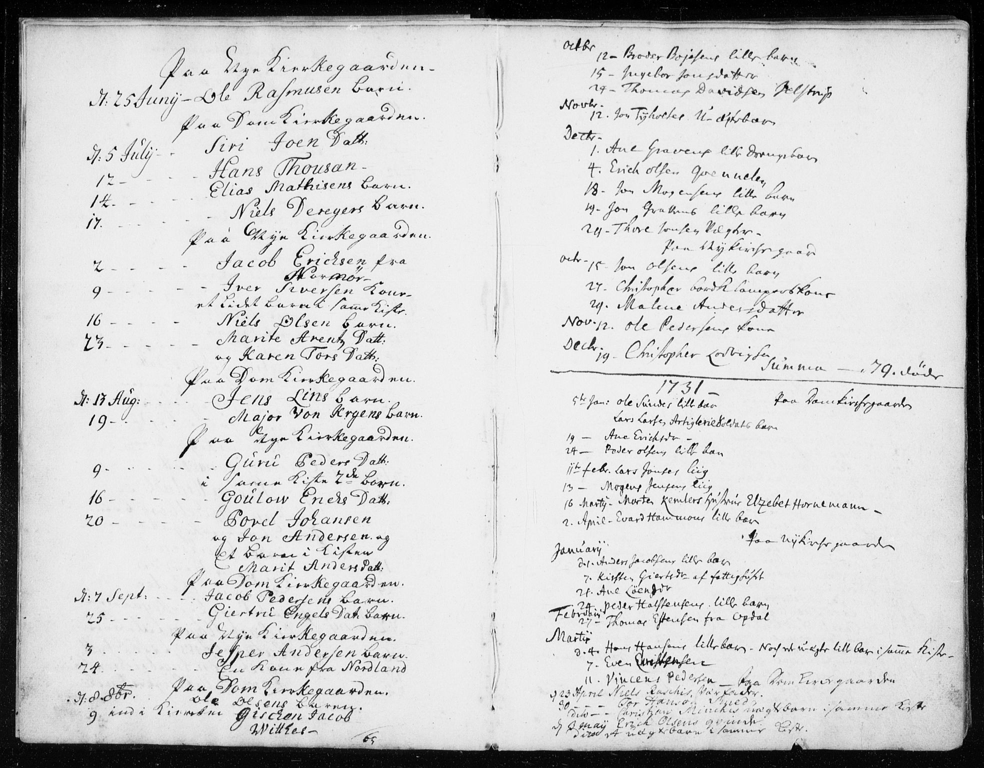 Ministerialprotokoller, klokkerbøker og fødselsregistre - Sør-Trøndelag, SAT/A-1456/601/L0037: Parish register (official) no. 601A05, 1729-1761, p. 3