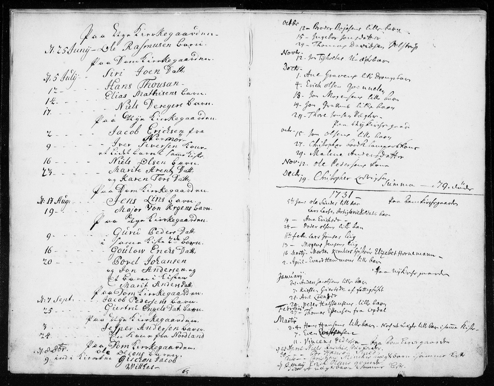 Ministerialprotokoller, klokkerbøker og fødselsregistre - Sør-Trøndelag, AV/SAT-A-1456/601/L0037: Parish register (official) no. 601A05, 1729-1761, p. 3