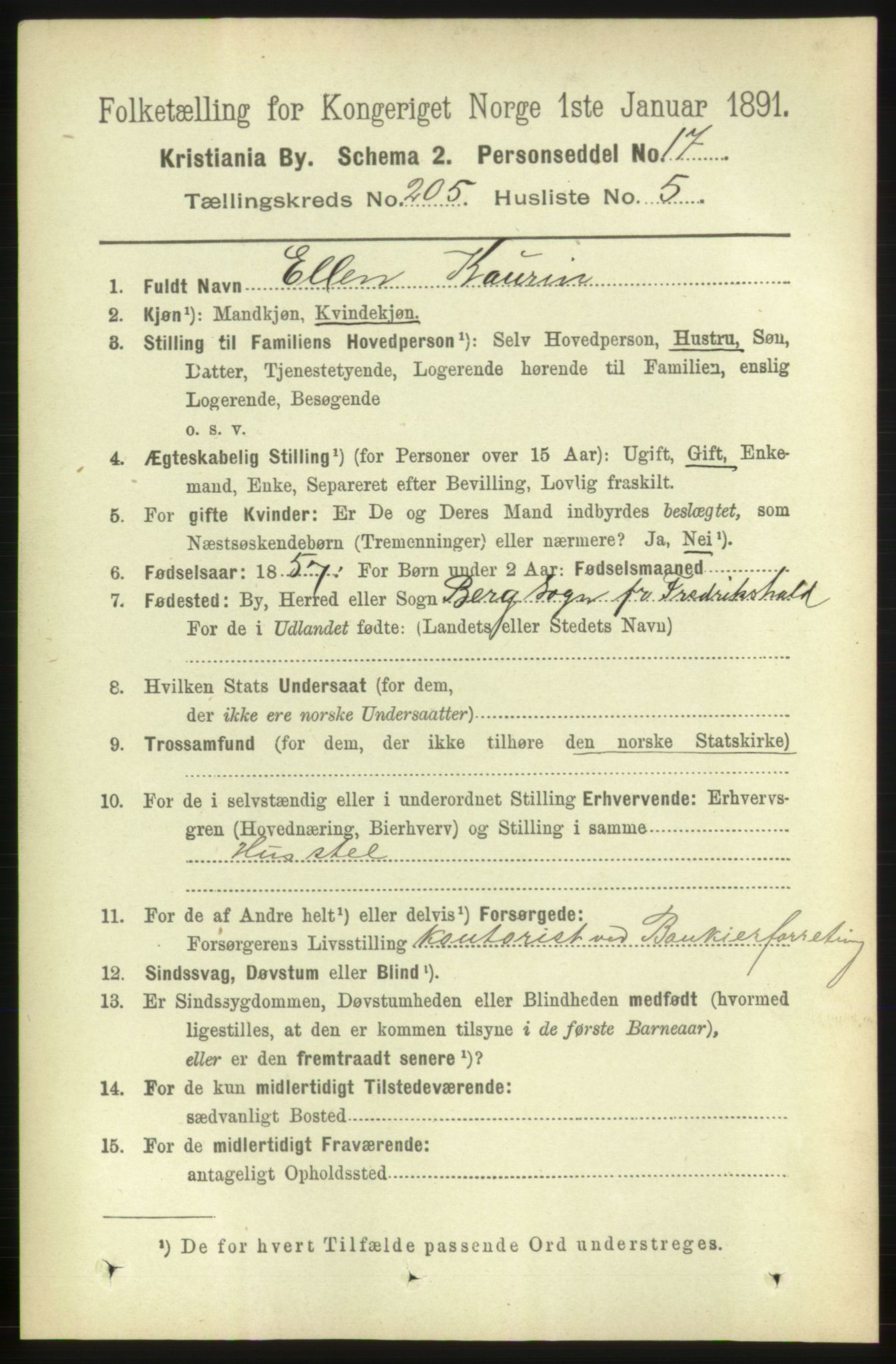 RA, 1891 census for 0301 Kristiania, 1891, p. 123453