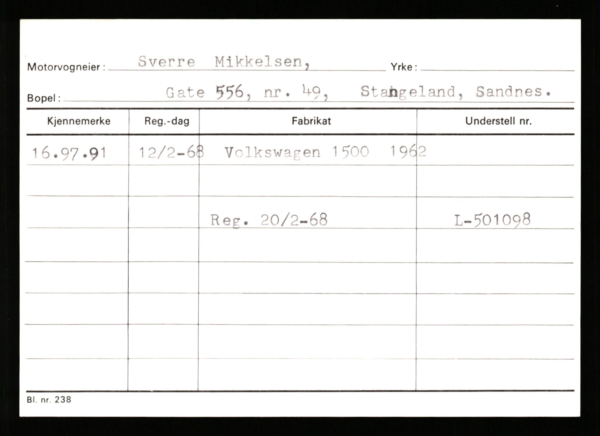 Stavanger trafikkstasjon, AV/SAST-A-101942/0/G/L0010: Registreringsnummer: 130000 - 239953, 1930-1971, p. 1353