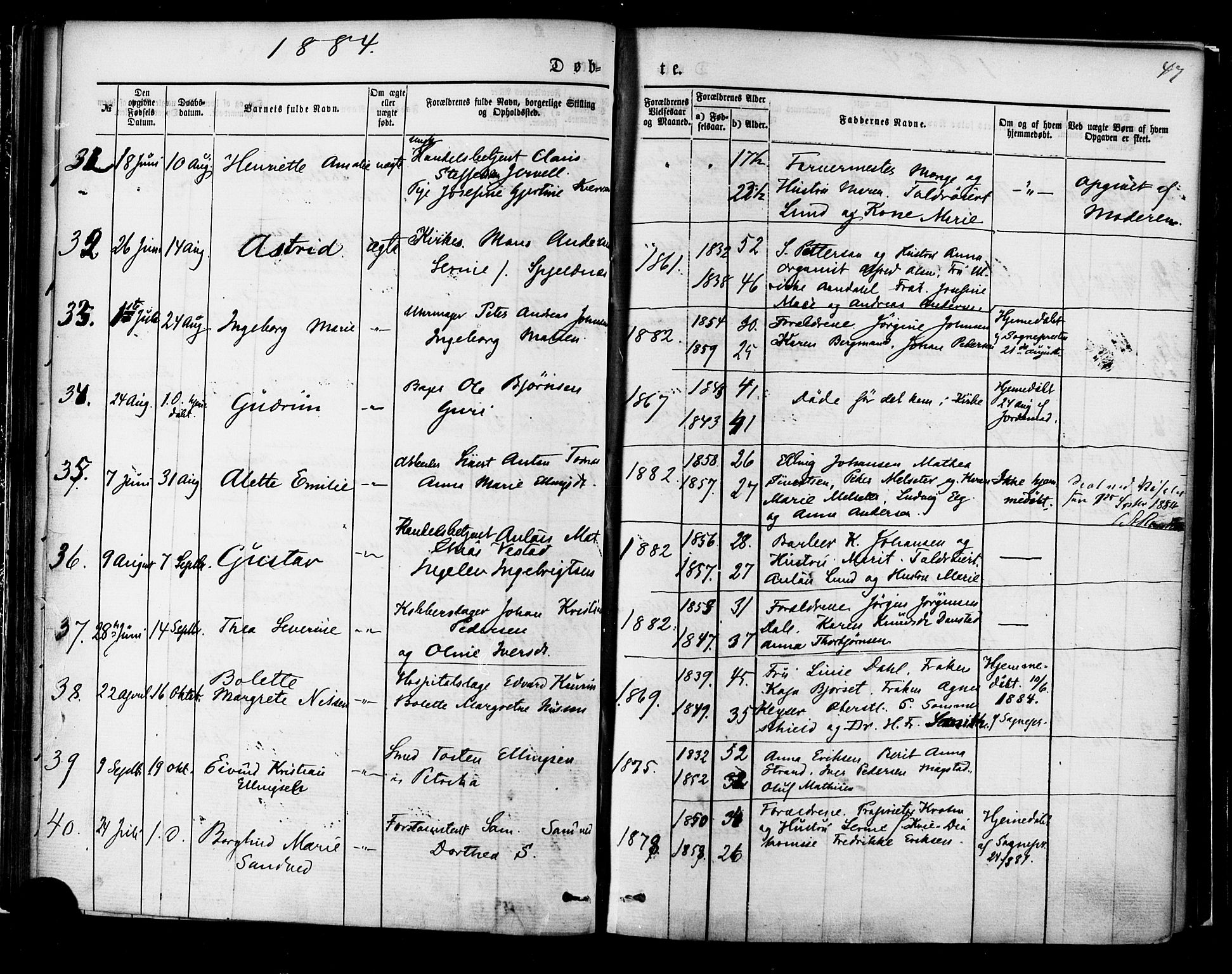 Ministerialprotokoller, klokkerbøker og fødselsregistre - Møre og Romsdal, SAT/A-1454/558/L0691: Parish register (official) no. 558A05, 1873-1886, p. 47