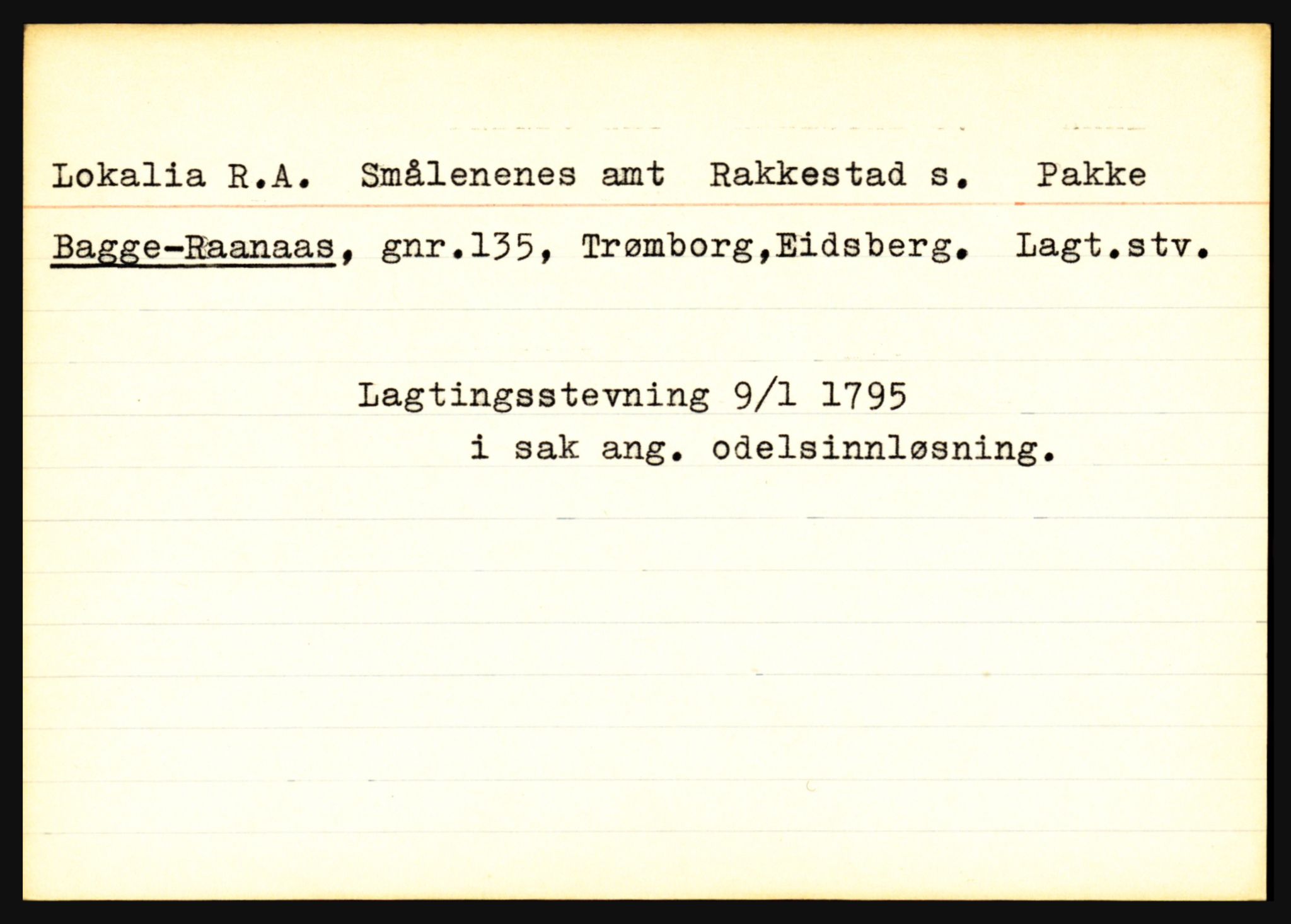 Statsarkivet i Oslo, AV/SAO-A-10621/Z/Za/L0003: Eidsberg (Bagge-Rånås - Åsgård), p. 4