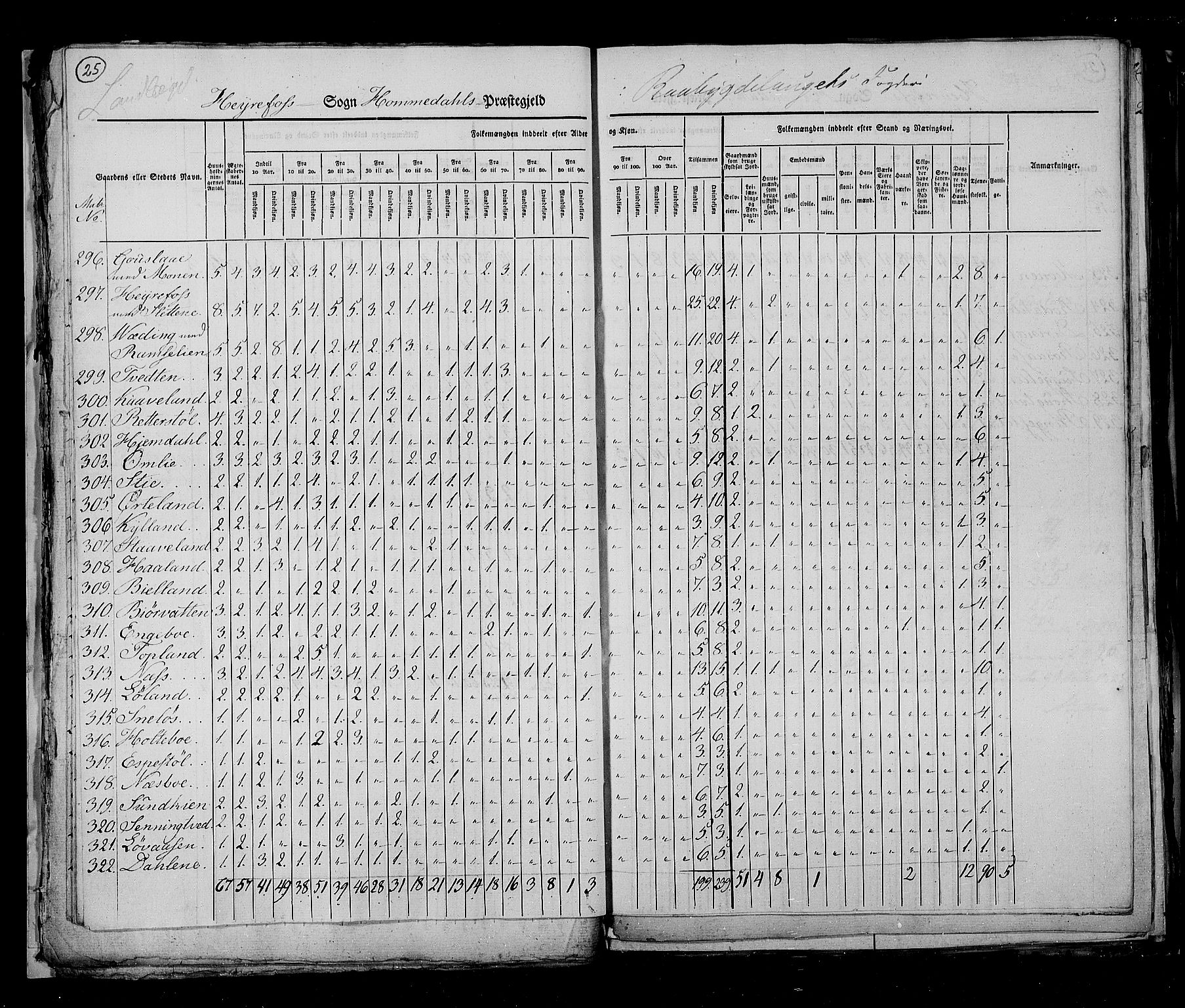 RA, Census 1825, vol. 10: Nedenes og Råbyggelaget amt, 1825, p. 25