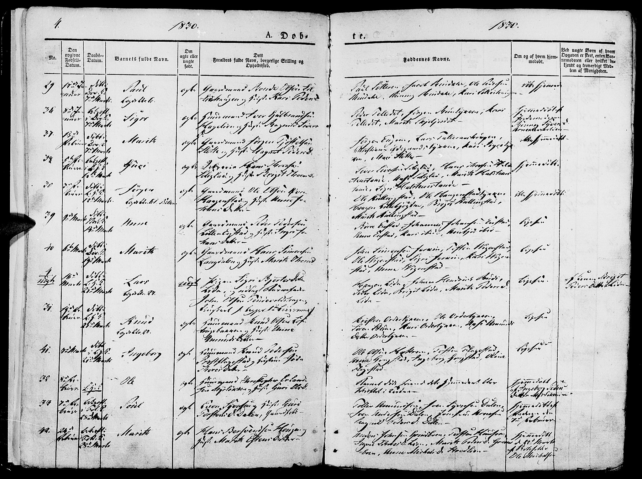 Lesja prestekontor, AV/SAH-PREST-068/H/Ha/Haa/L0005: Parish register (official) no. 5, 1830-1842, p. 4