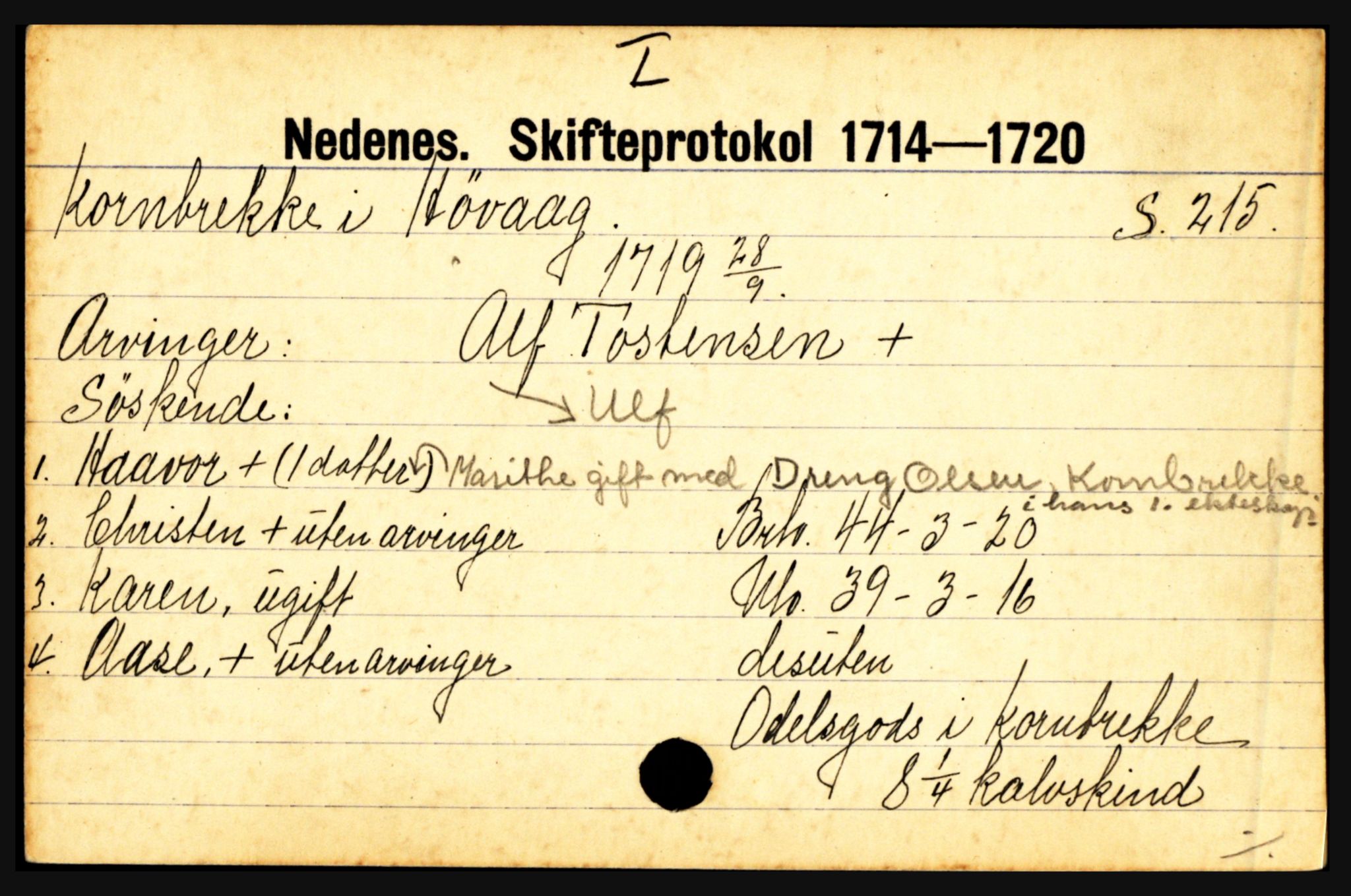 Nedenes sorenskriveri før 1824, AV/SAK-1221-0007/H, p. 15779