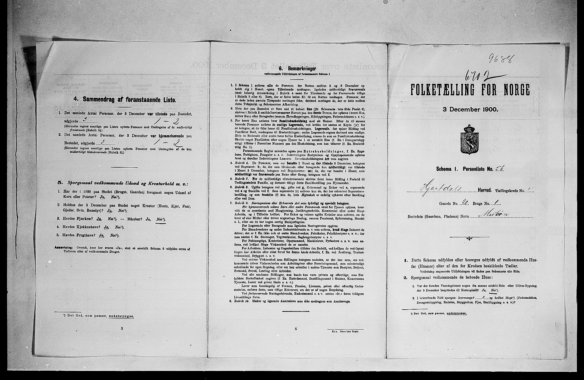 SAKO, 1900 census for Hjartdal, 1900, p. 30