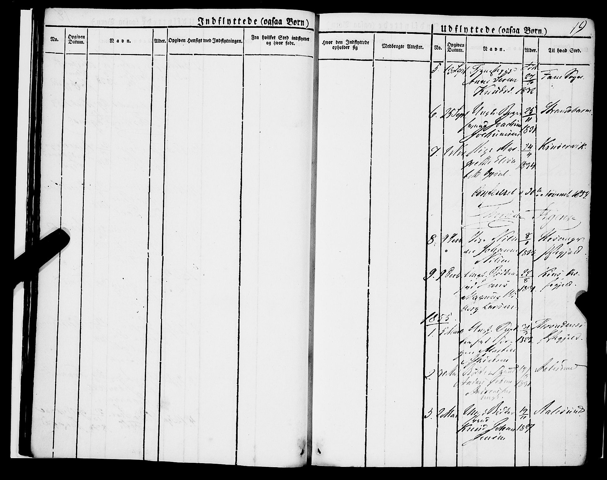 Korskirken sokneprestembete, SAB/A-76101/H/Haa/L0050: Parish register (official) no. F 1, 1821-1869, p. 19