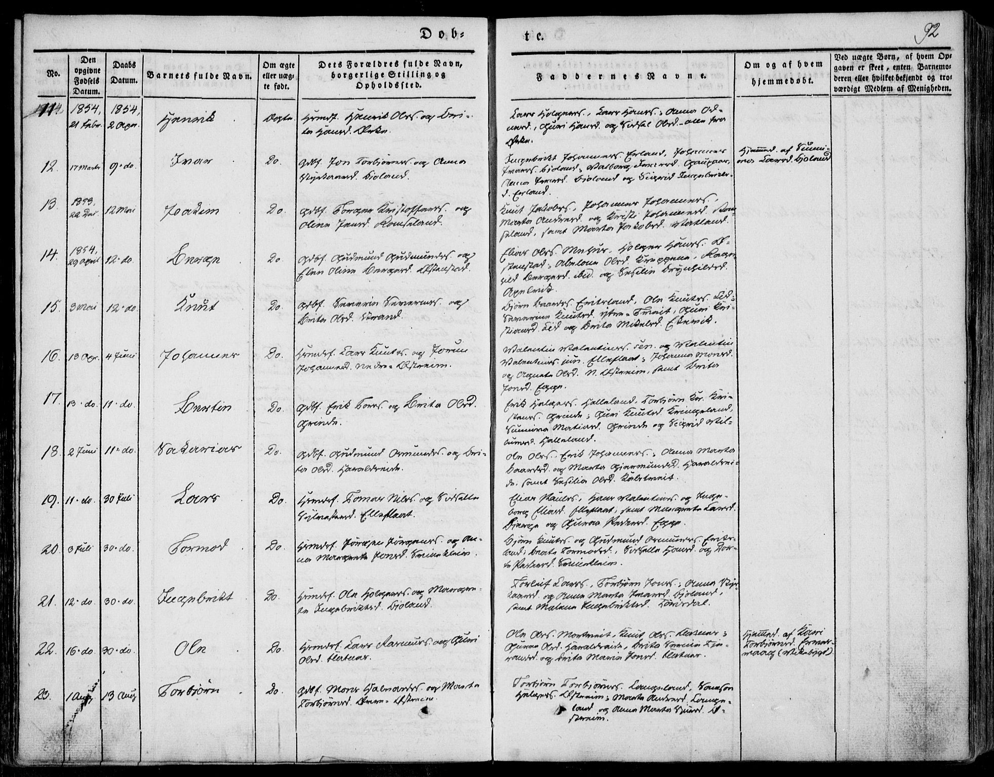 Skjold sokneprestkontor, AV/SAST-A-101847/H/Ha/Haa/L0006: Parish register (official) no. A 6.1, 1835-1858, p. 92