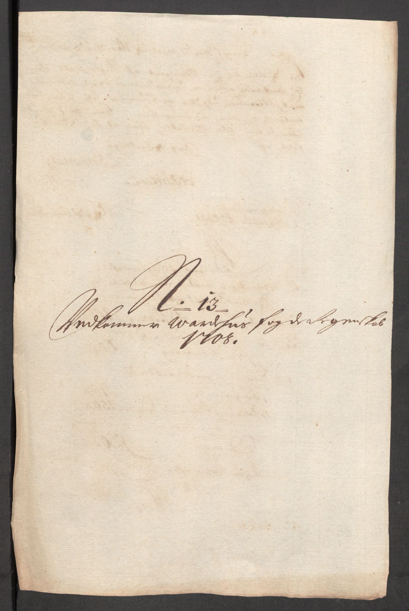 Rentekammeret inntil 1814, Reviderte regnskaper, Fogderegnskap, AV/RA-EA-4092/R69/L4854: Fogderegnskap Finnmark/Vardøhus, 1707-1708, p. 231