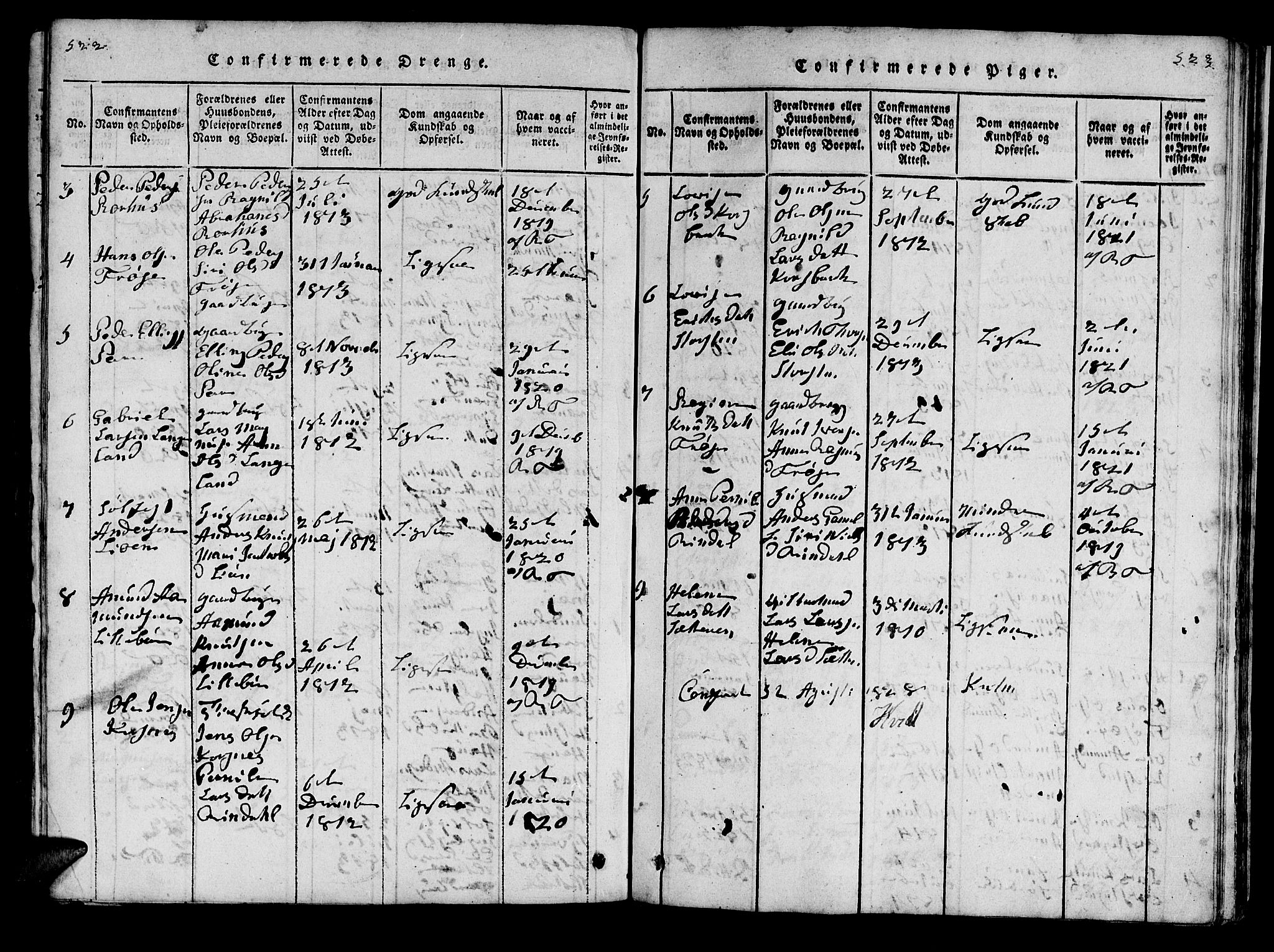 Ministerialprotokoller, klokkerbøker og fødselsregistre - Møre og Romsdal, SAT/A-1454/519/L0246: Parish register (official) no. 519A05, 1817-1834, p. 522-523