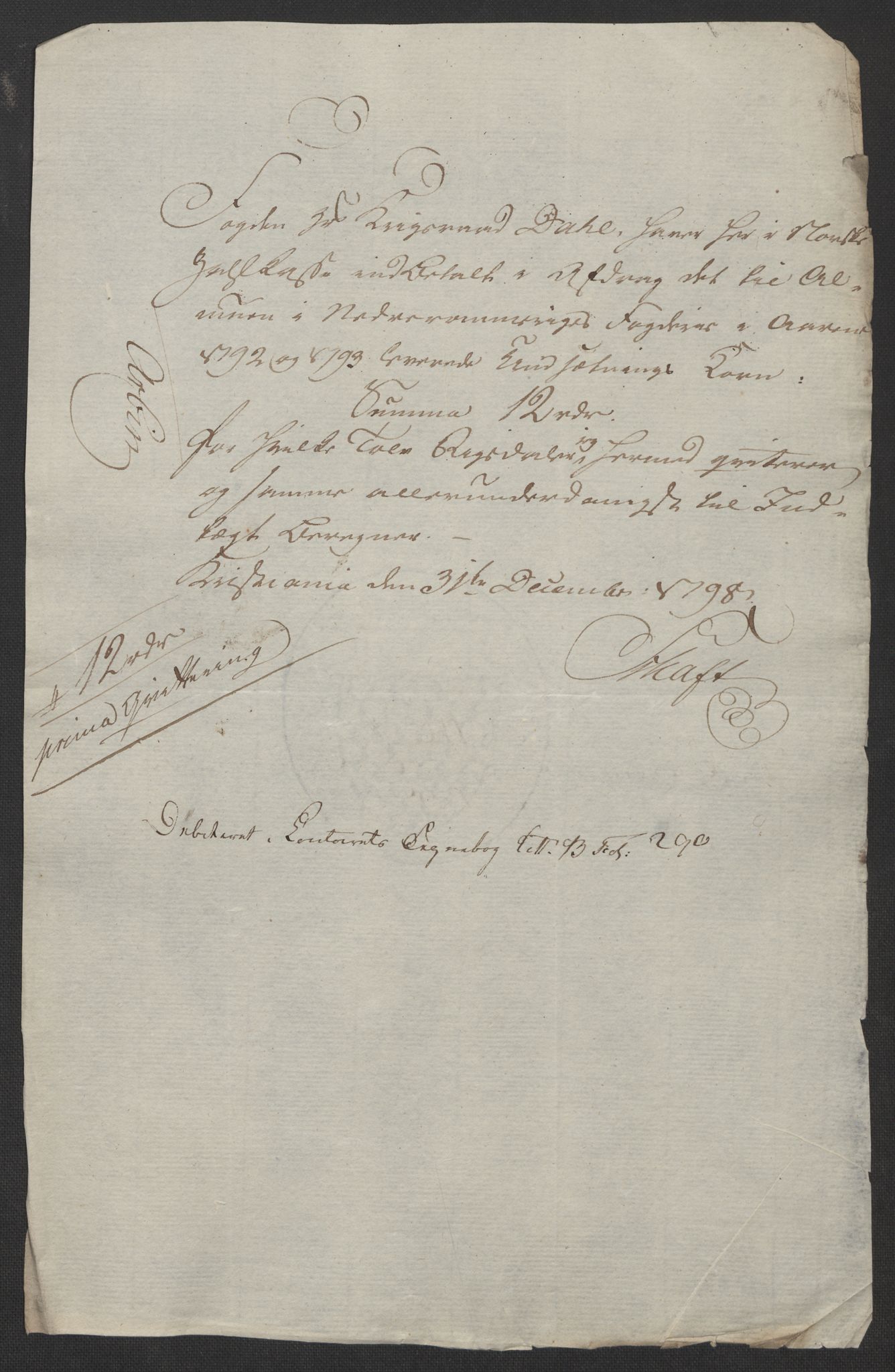 Rentekammeret inntil 1814, Reviderte regnskaper, Fogderegnskap, AV/RA-EA-4092/R11/L0674: Fogderegnskap Nedre Romerike, 1798, p. 488