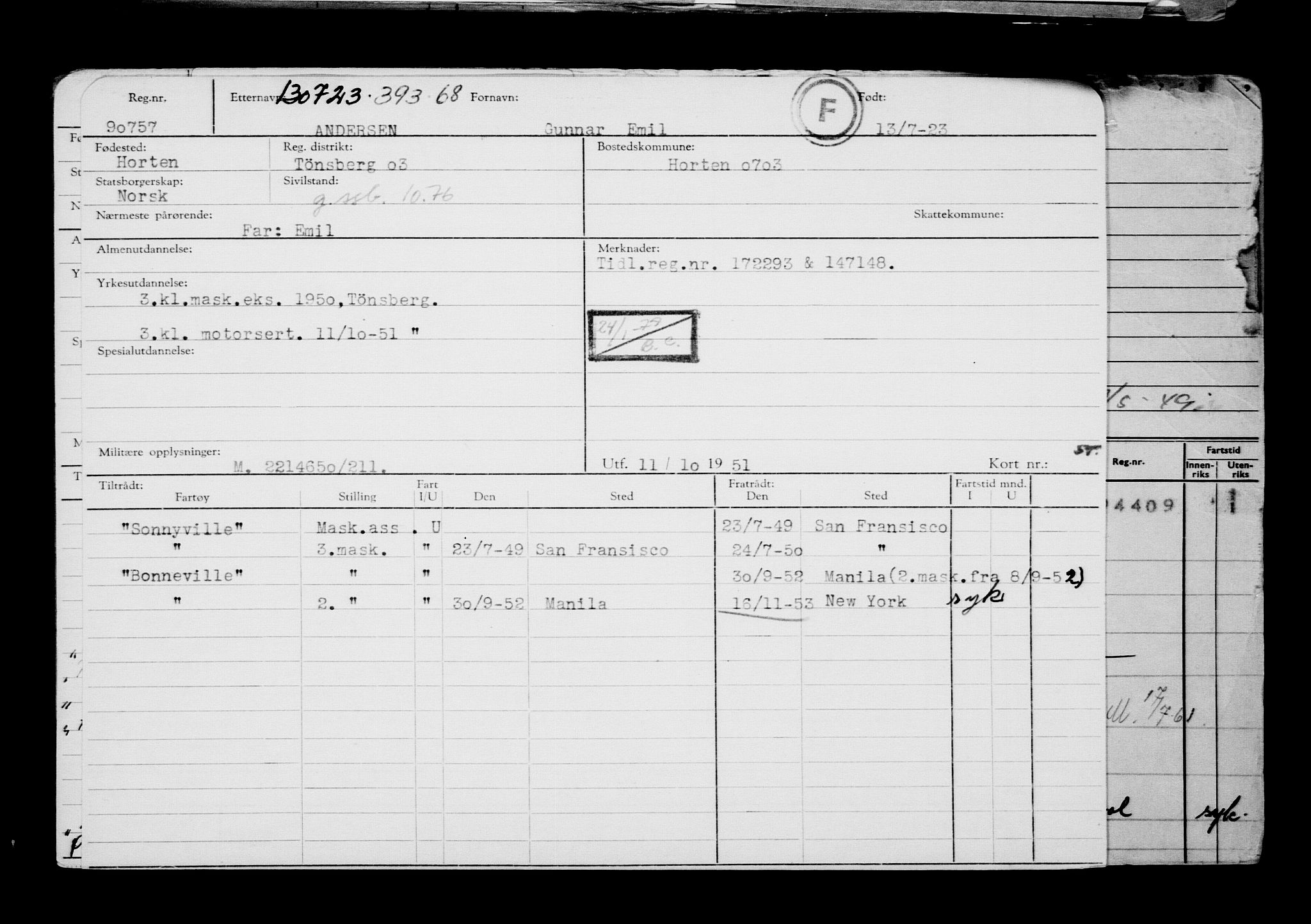 Direktoratet for sjømenn, AV/RA-S-3545/G/Gb/L0220: Hovedkort, 1923, p. 885