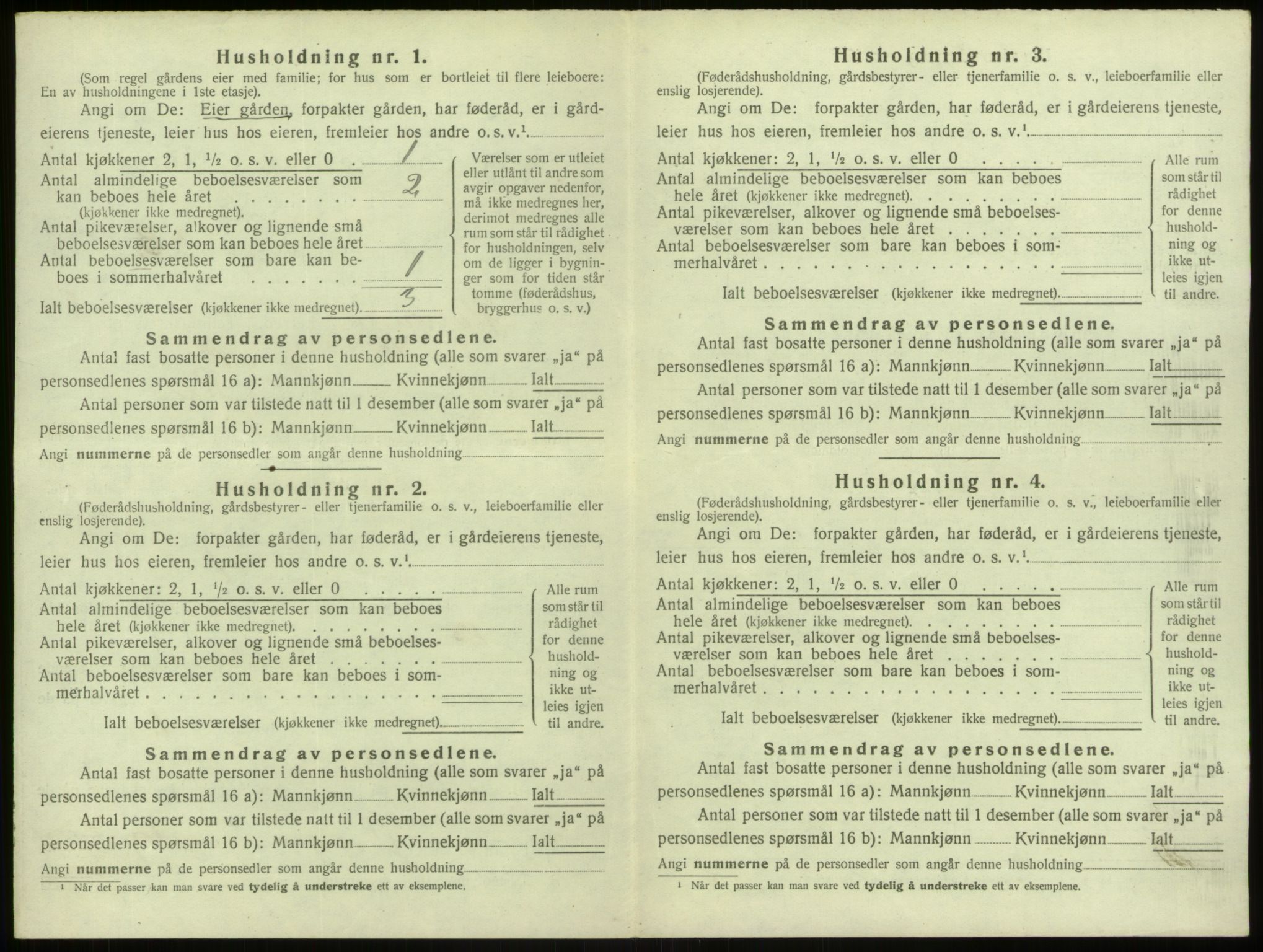 SAB, 1920 census for Alversund, 1920, p. 666