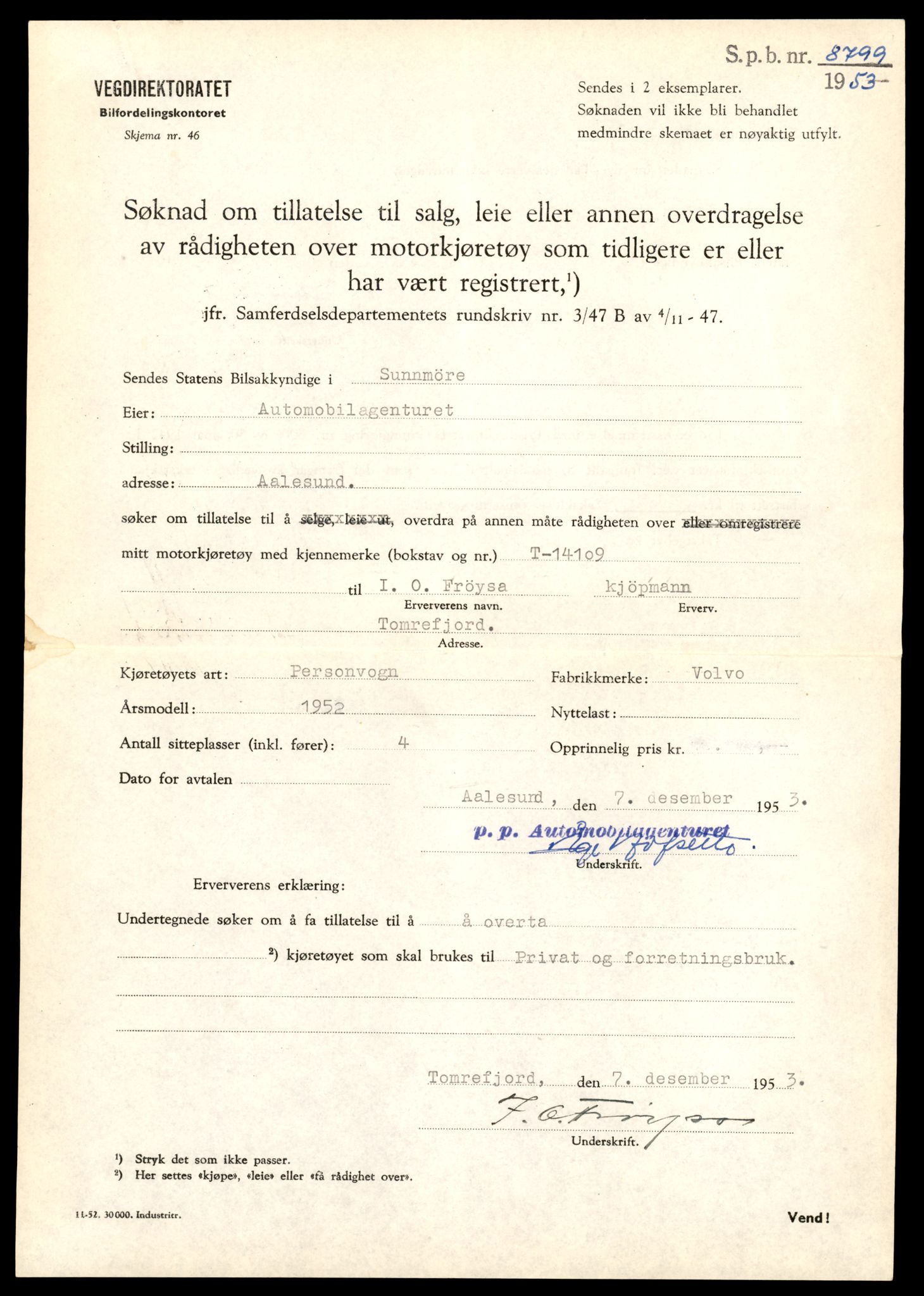Møre og Romsdal vegkontor - Ålesund trafikkstasjon, AV/SAT-A-4099/F/Fe/L0043: Registreringskort for kjøretøy T 14080 - T 14204, 1927-1998, p. 757