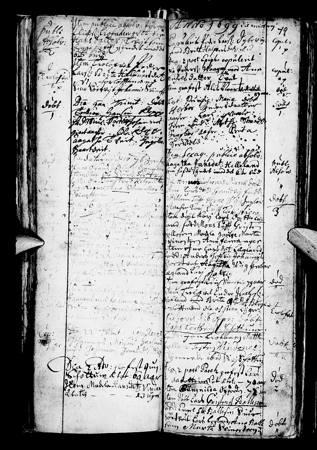 Os sokneprestembete, SAB/A-99929: Parish register (official) no. A 5, 1669-1760, p. 49