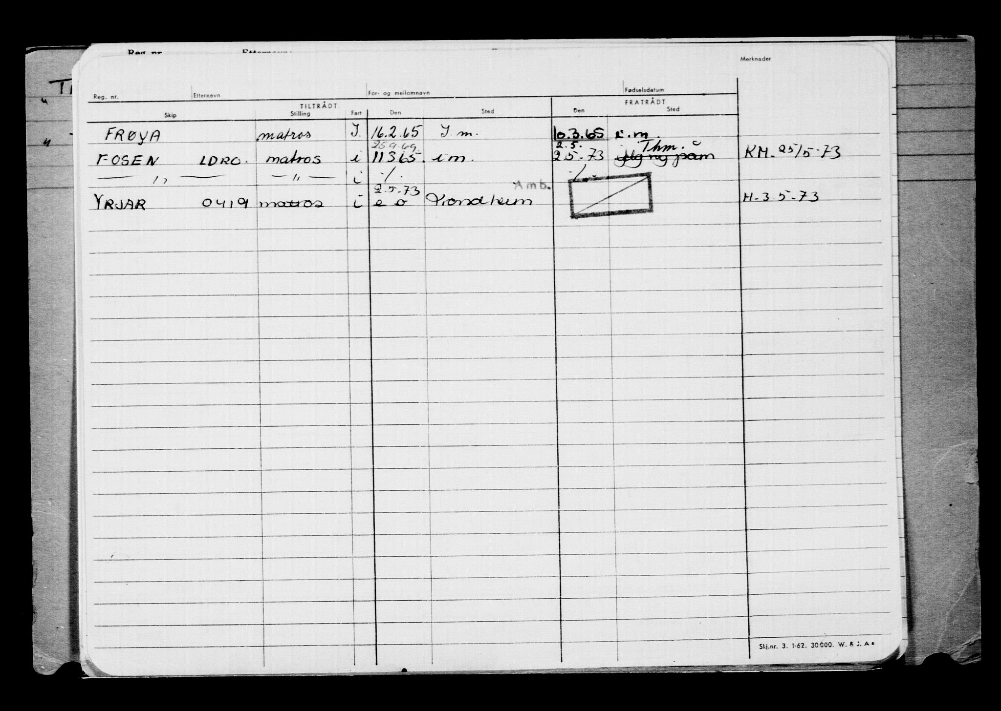 Direktoratet for sjømenn, AV/RA-S-3545/G/Gb/L0154: Hovedkort, 1917-1918, p. 536