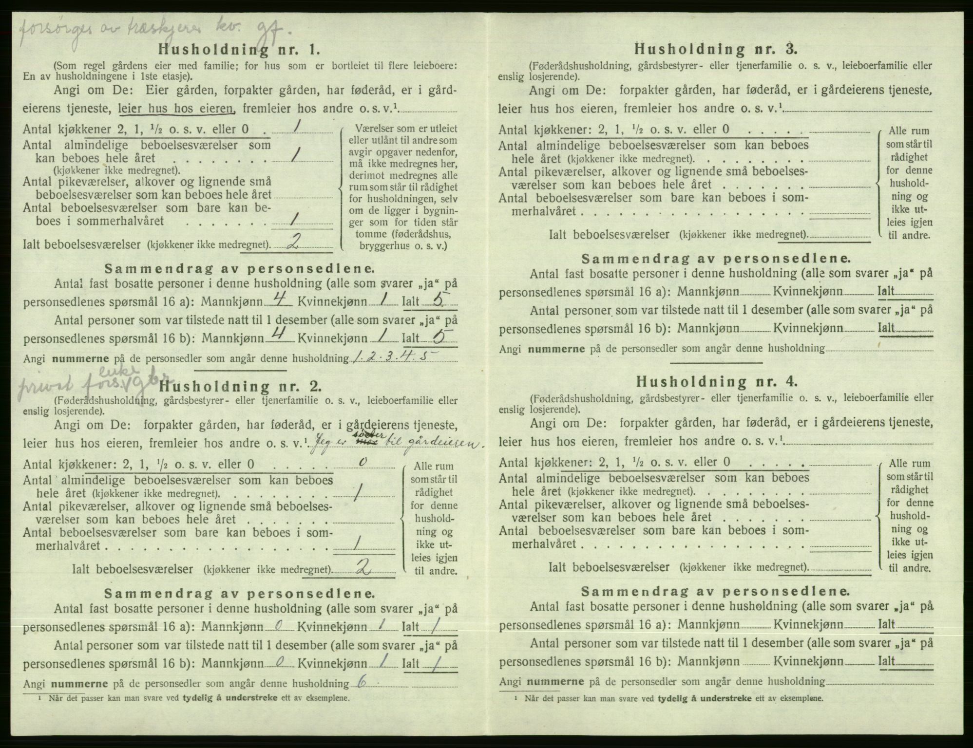 SAB, 1920 census for Evanger, 1920, p. 96