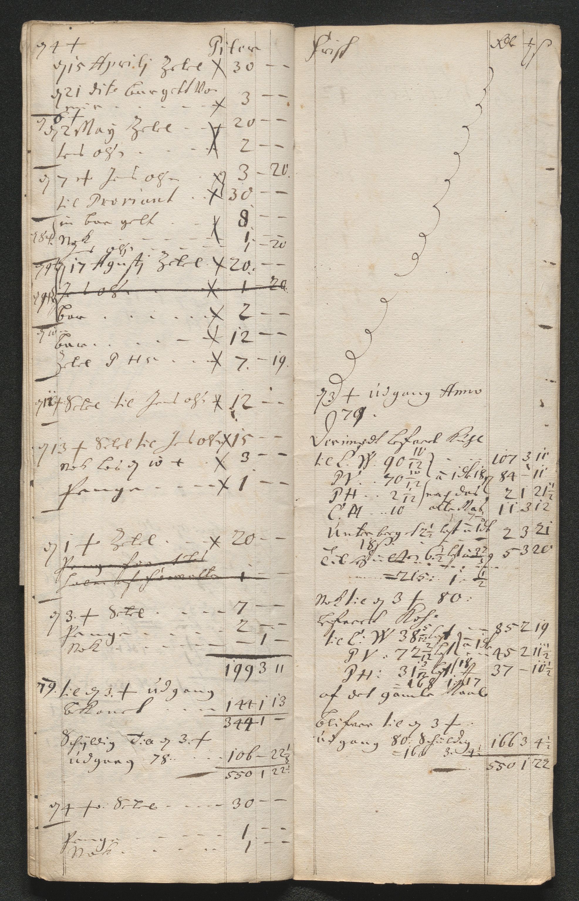 Kongsberg Sølvverk 1623-1816, AV/SAKO-EA-3135/001/D/Dc/Dcd/L0046: Utgiftsregnskap for gruver m.m., 1679, p. 258