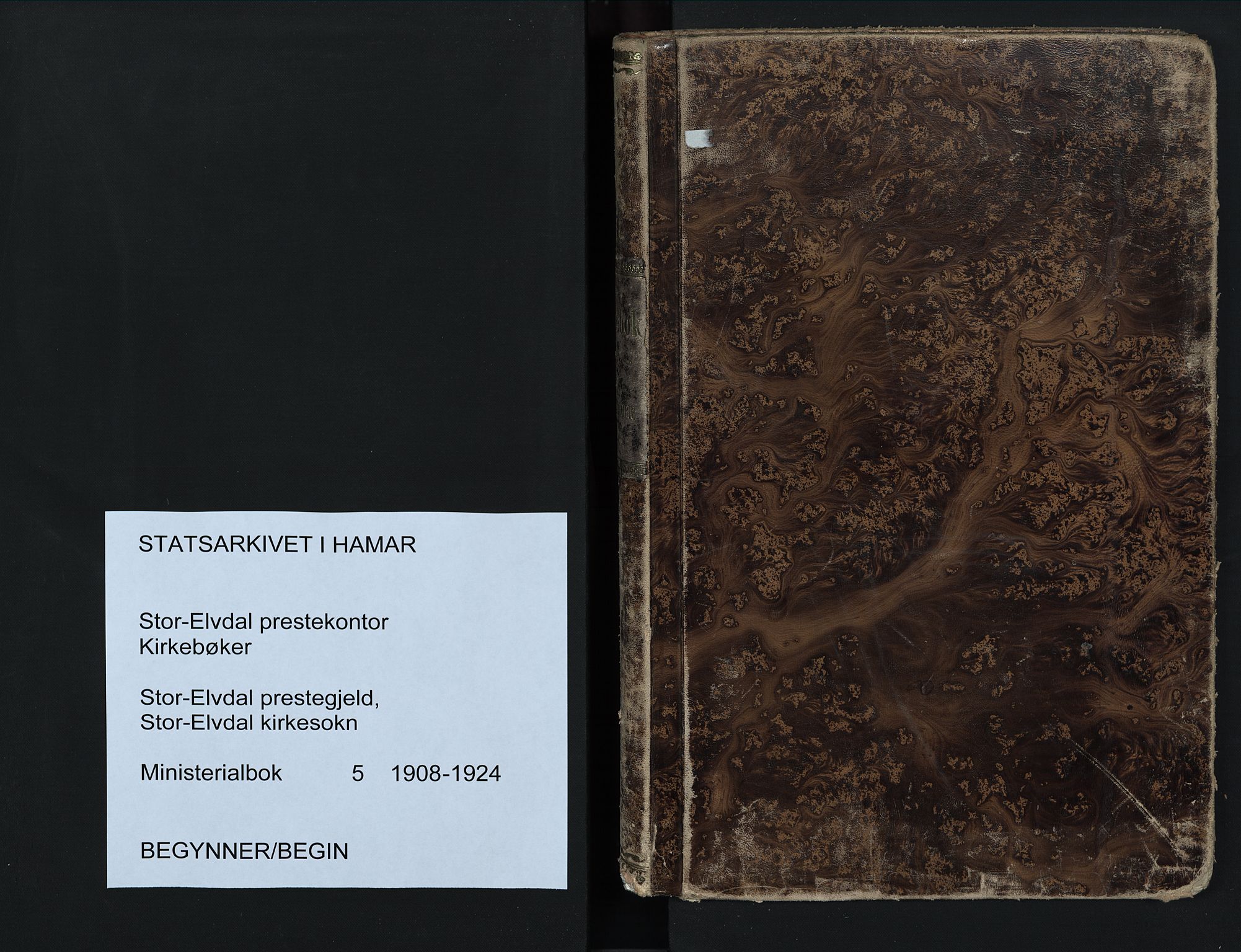 Stor-Elvdal prestekontor, SAH/PREST-052/H/Ha/Haa/L0005: Parish register (official) no. 5, 1908-1924