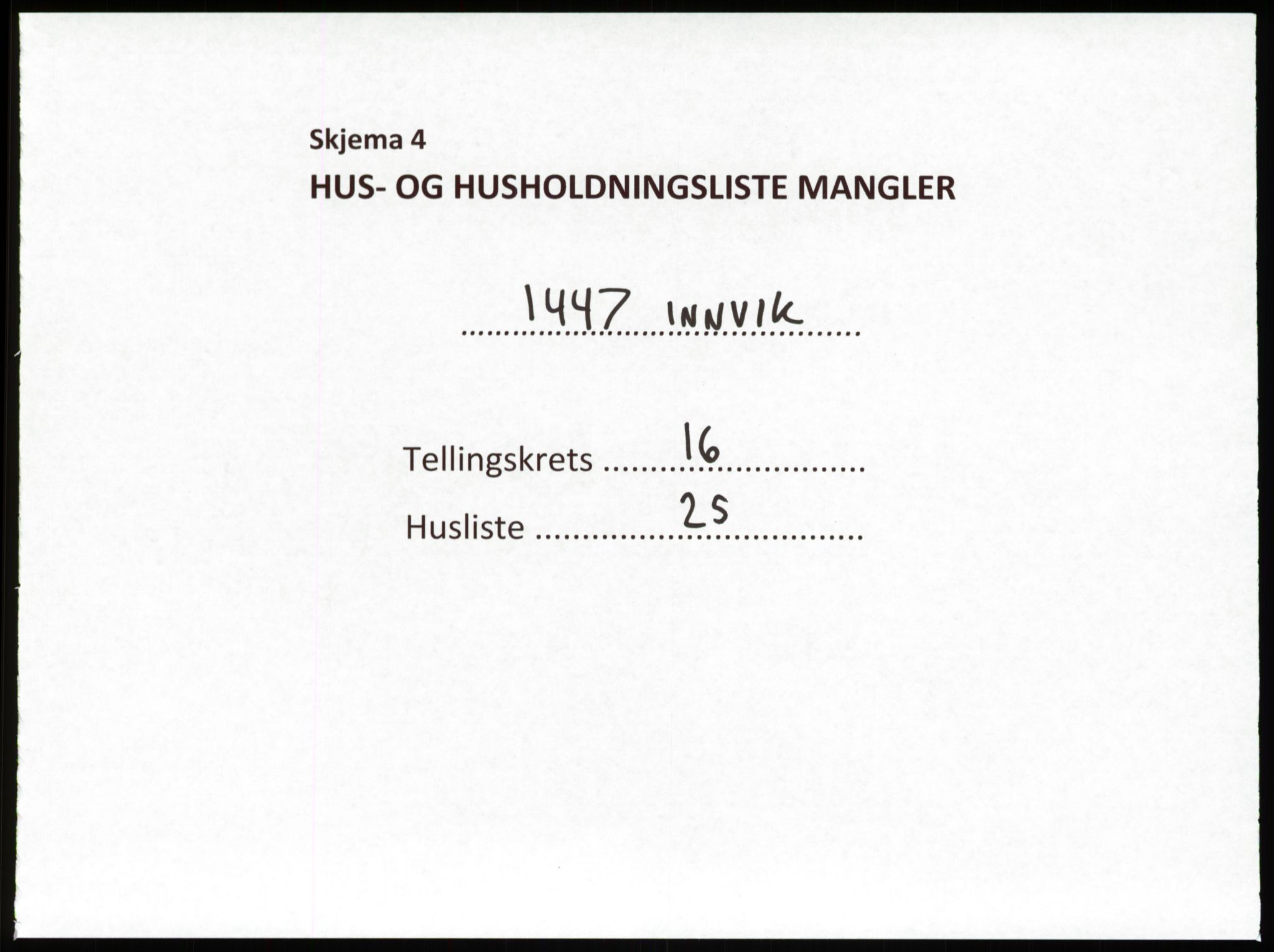 SAB, 1920 census for Innvik, 1920, p. 1007