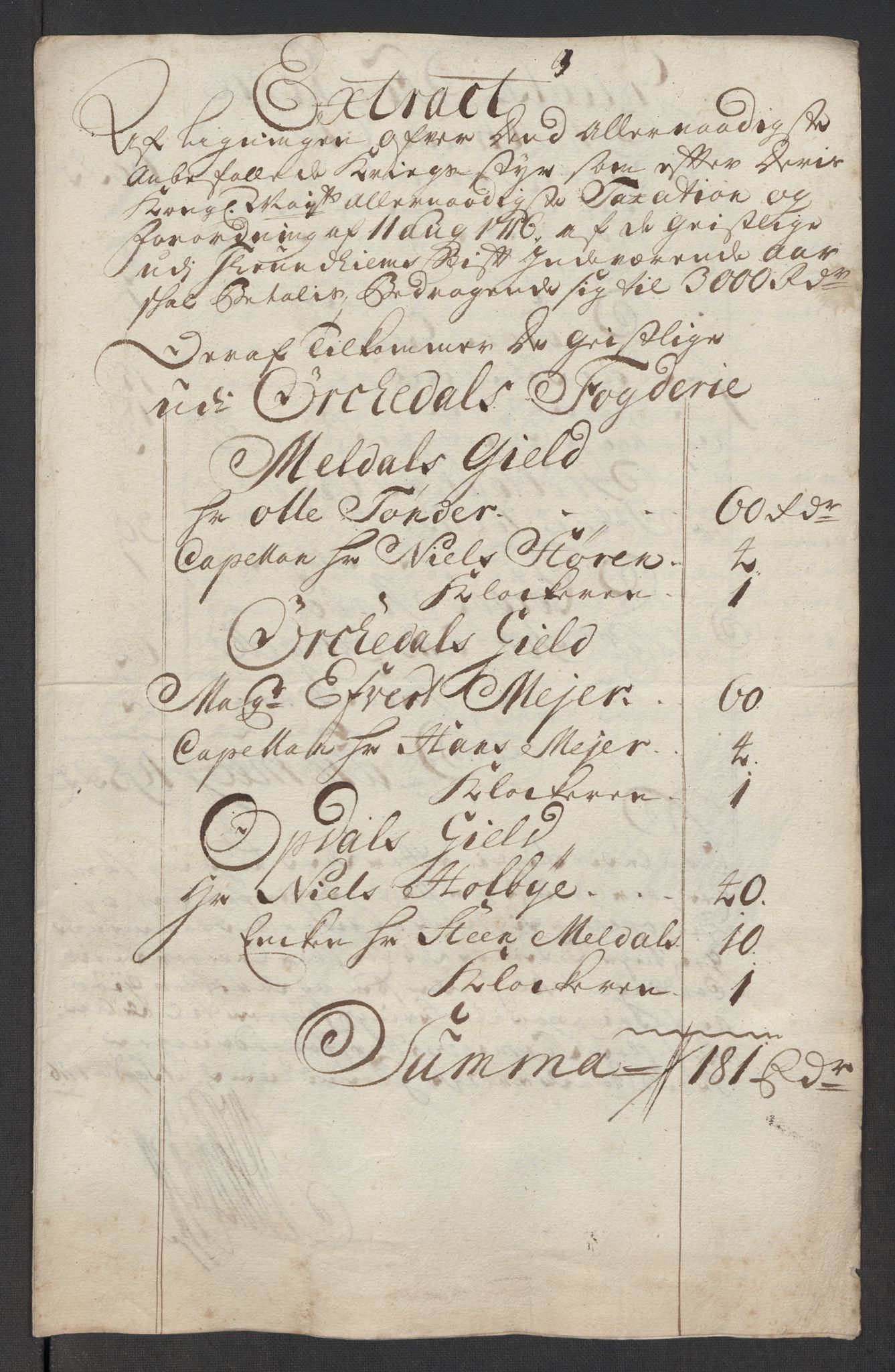 Rentekammeret inntil 1814, Reviderte regnskaper, Fogderegnskap, AV/RA-EA-4092/R60/L3967: Fogderegnskap Orkdal og Gauldal, 1716, p. 194