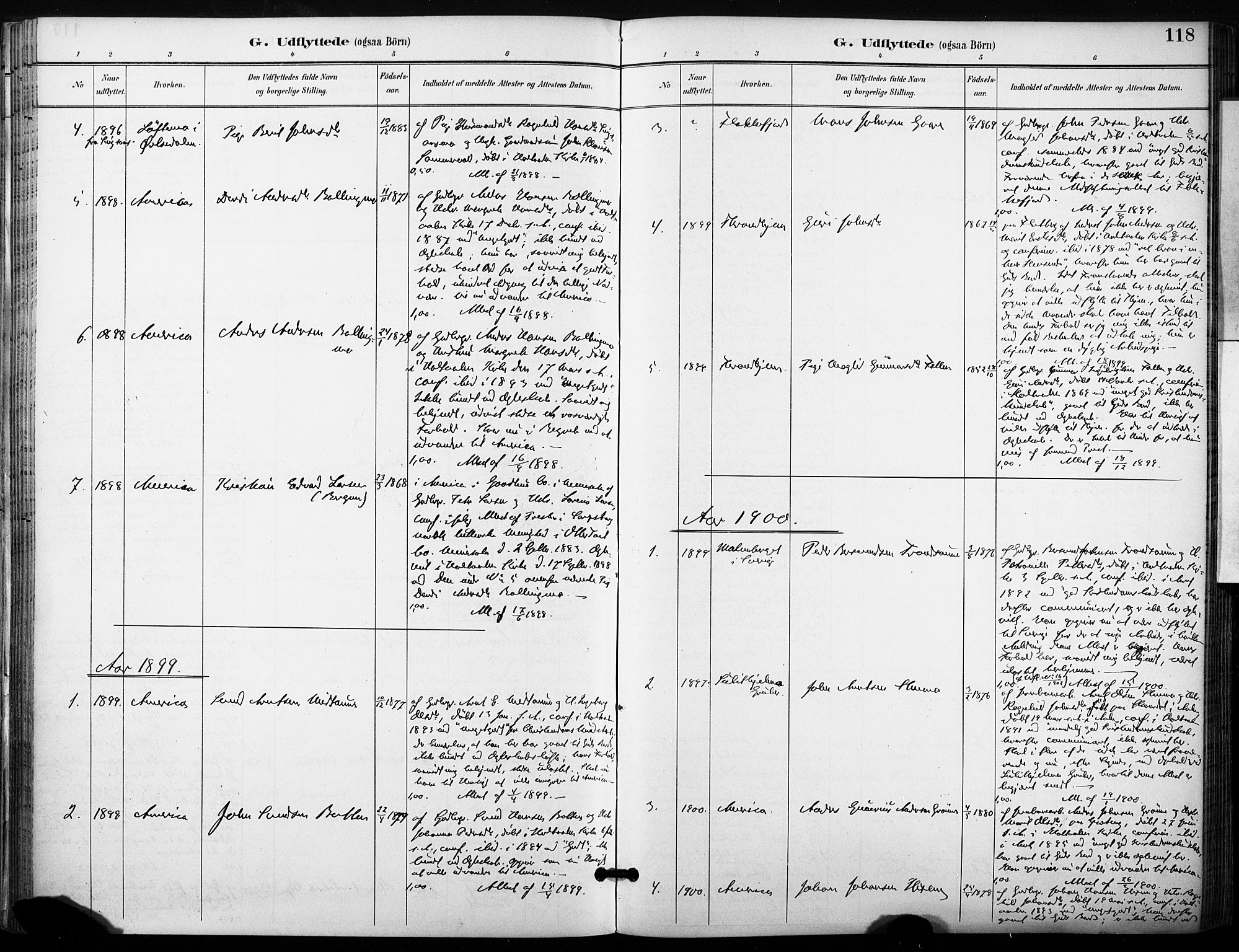 Ministerialprotokoller, klokkerbøker og fødselsregistre - Sør-Trøndelag, SAT/A-1456/685/L0973: Parish register (official) no. 685A10, 1891-1907, p. 118
