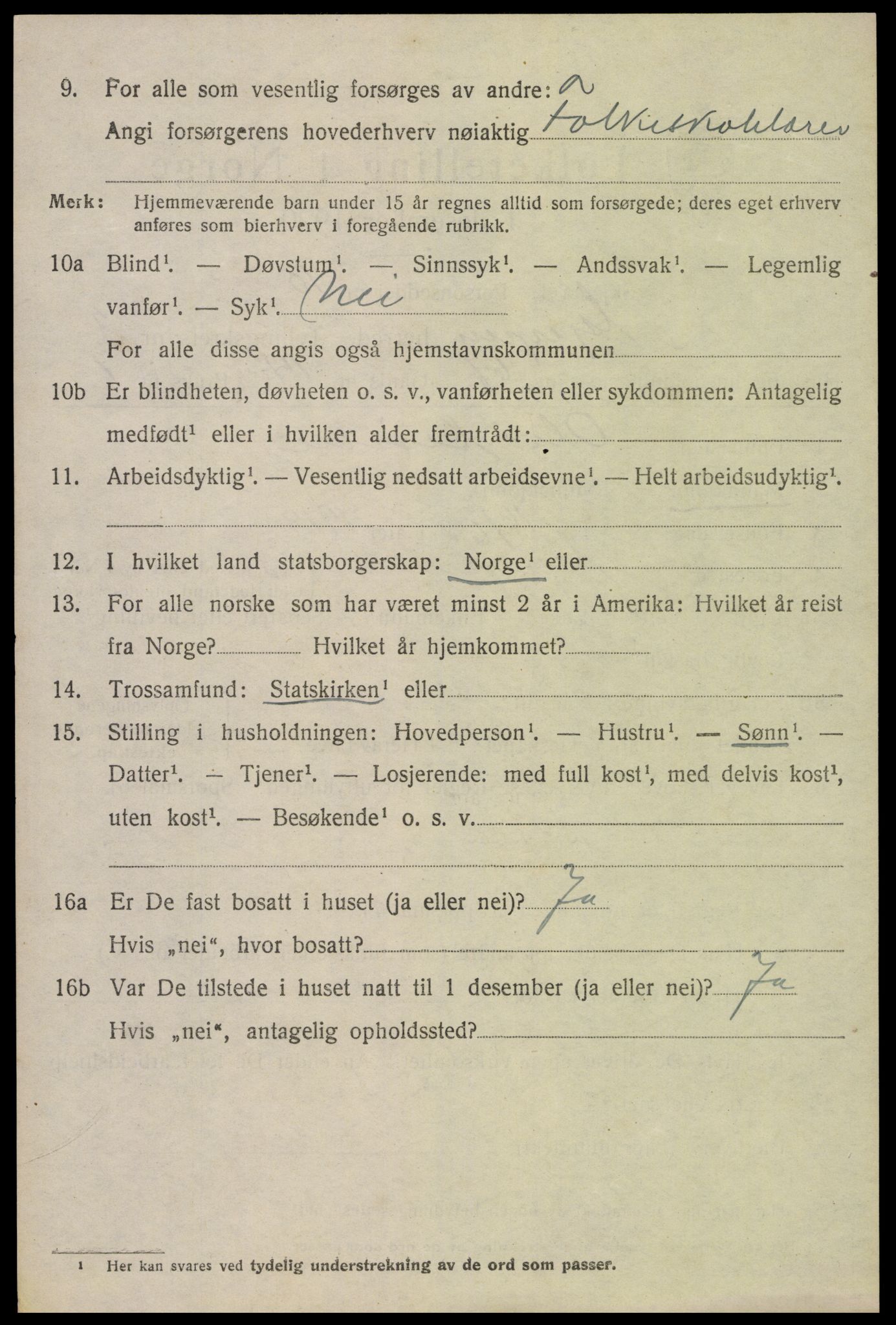 SAKO, 1920 census for Gjerpen, 1920, p. 6109