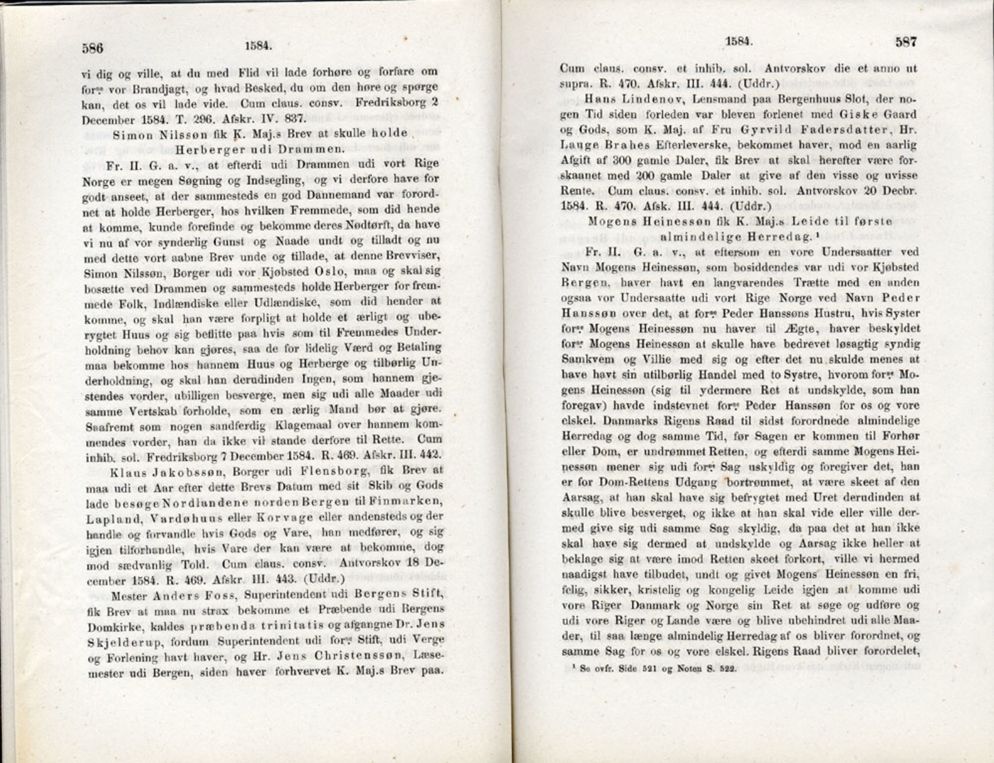 Publikasjoner utgitt av Det Norske Historiske Kildeskriftfond, PUBL/-/-/-: Norske Rigs-Registranter, bind 2, 1572-1588, p. 586-587