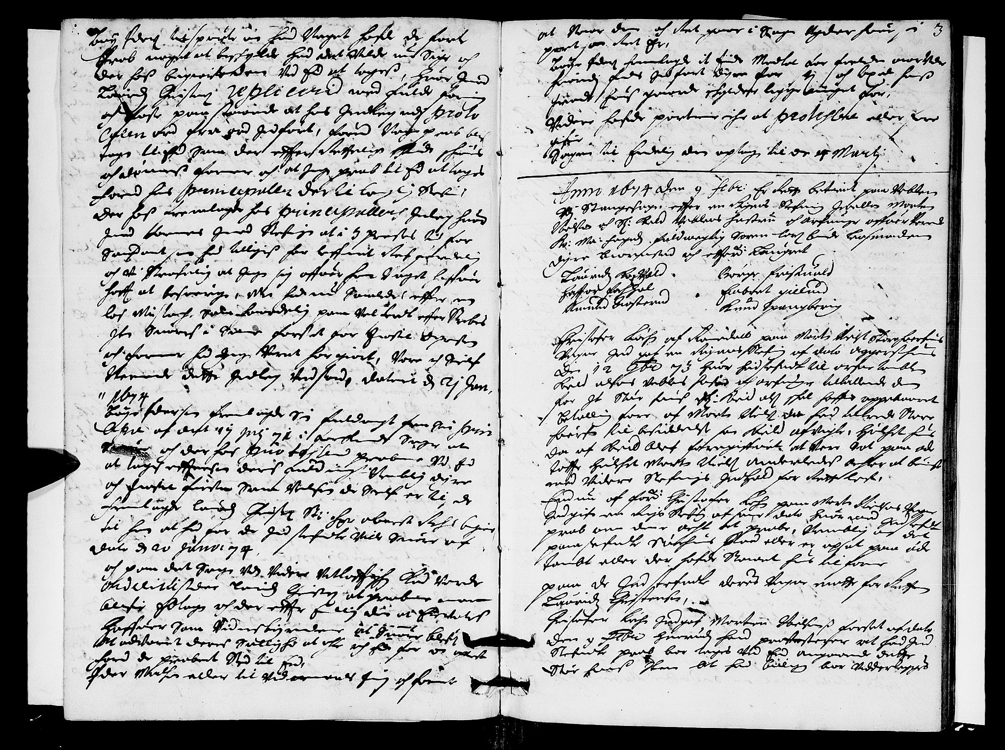 Hedemarken sorenskriveri, SAH/TING-034/G/Gb/L0010: Tingbok, 1674-1675, p. 2b-3a