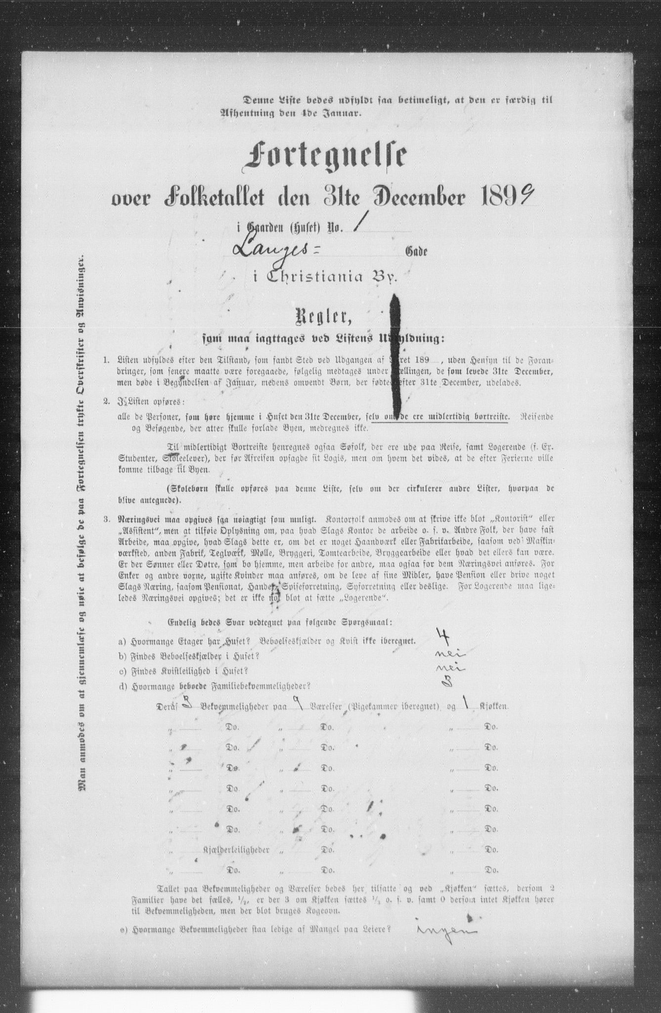 OBA, Municipal Census 1899 for Kristiania, 1899, p. 7366