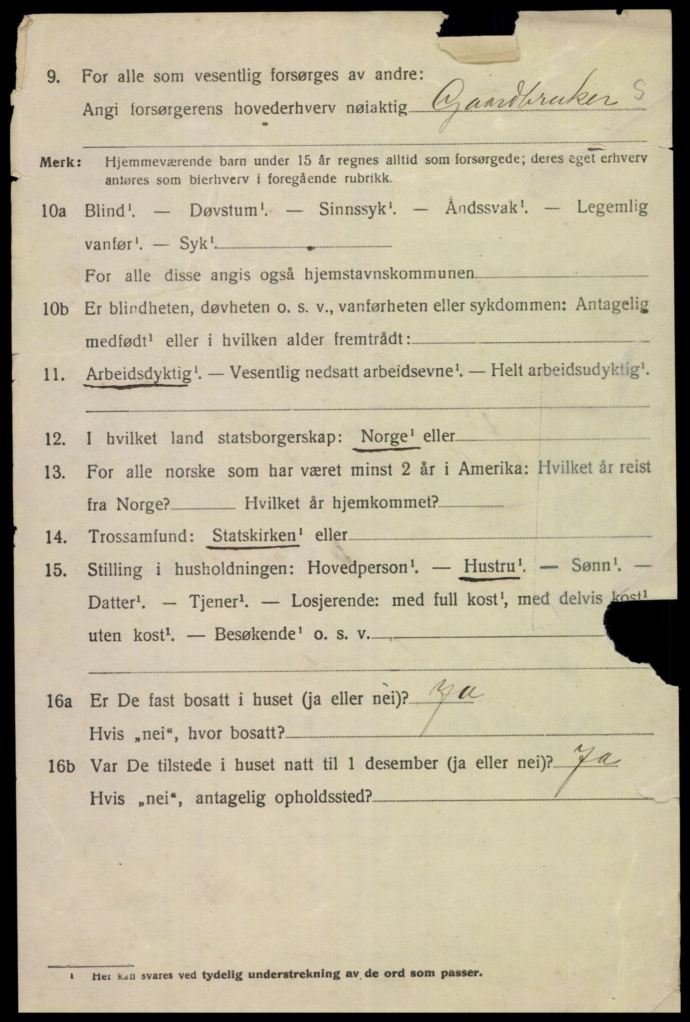 SAK, 1920 census for Kvås, 1920, p. 1737