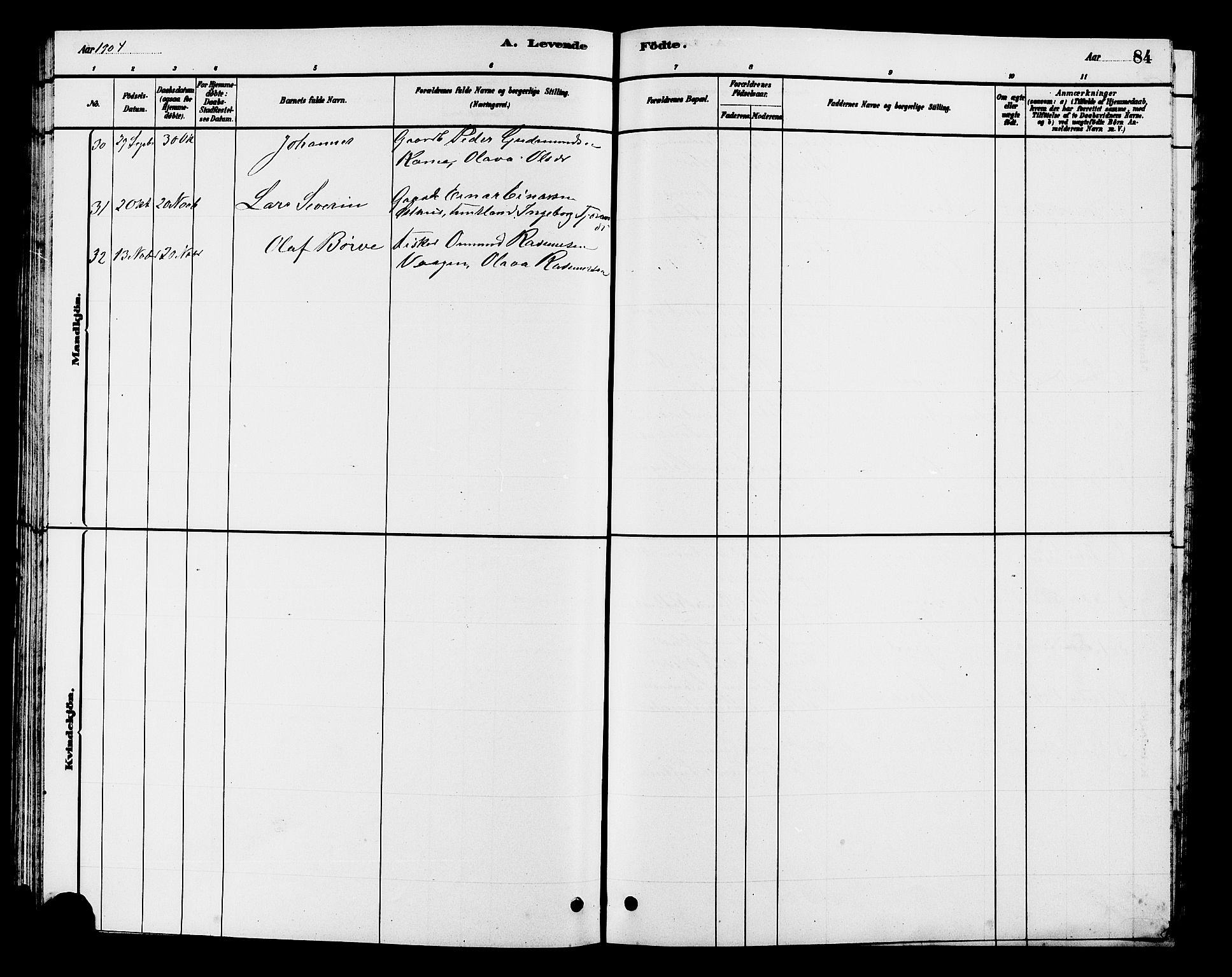 Hjelmeland sokneprestkontor, AV/SAST-A-101843/01/V/L0007: Parish register (copy) no. B 7, 1880-1909, p. 84