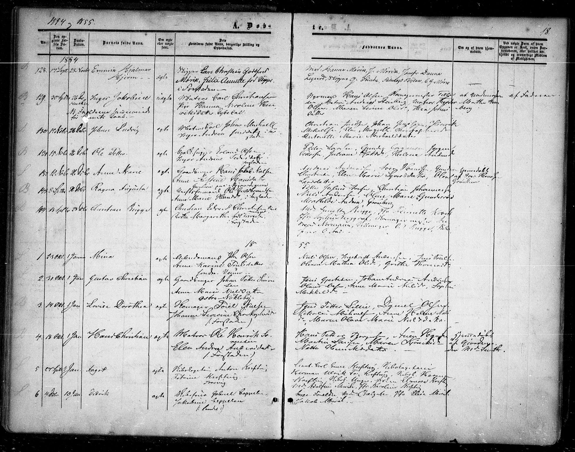 Glemmen prestekontor Kirkebøker, SAO/A-10908/F/Fa/L0007: Parish register (official) no. 7, 1853-1862, p. 18