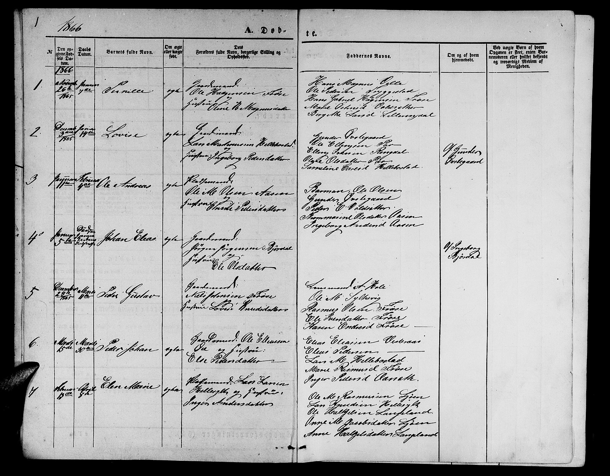 Ministerialprotokoller, klokkerbøker og fødselsregistre - Møre og Romsdal, SAT/A-1454/517/L0229: Parish register (copy) no. 517C02, 1864-1879, p. 1
