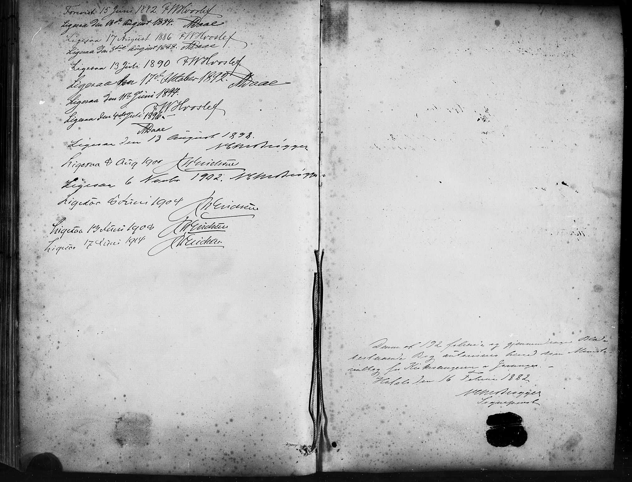 Jostedal sokneprestembete, SAB/A-80601/H/Hab/Habd/L0001: Parish register (copy) no. D 1, 1882-1910