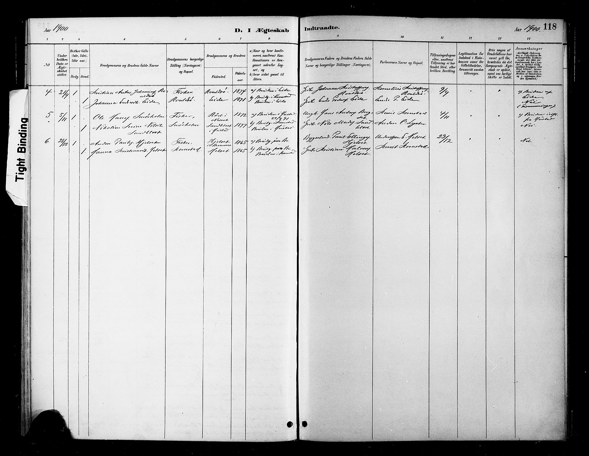 Ministerialprotokoller, klokkerbøker og fødselsregistre - Møre og Romsdal, AV/SAT-A-1454/570/L0832: Parish register (official) no. 570A06, 1885-1900, p. 118