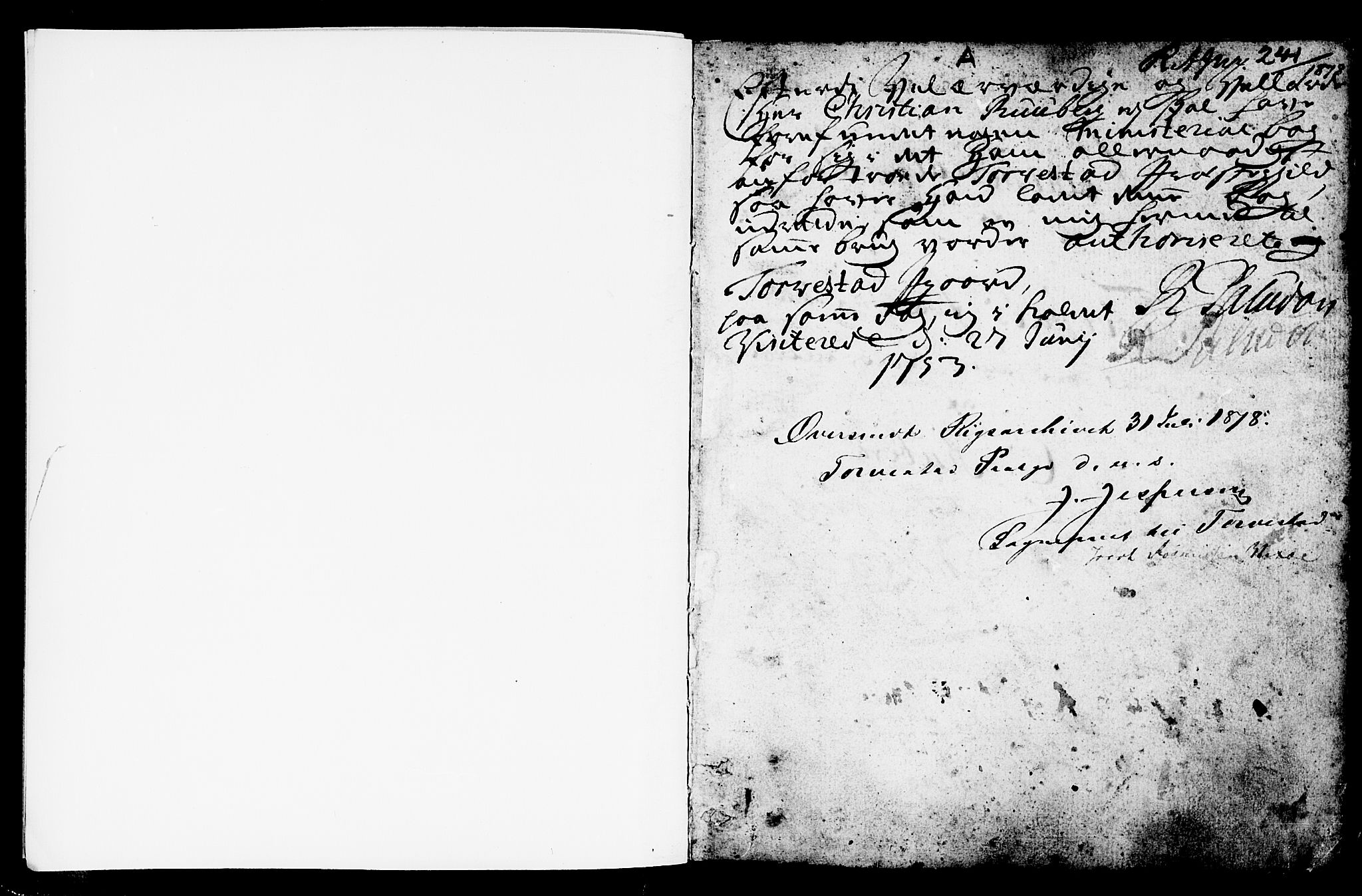 Torvastad sokneprestkontor, SAST/A -101857/H/Ha/Haa/L0001: Parish register (official) no. A 1, 1753-1800